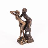 Wiener Bronze: 2-teilige Gruppe: Satyr und Nymphe