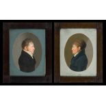 Portr&#228;tmaler um 1800: Zwei Herrenbildnisse