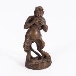 Kleinbronze: Faun mit Panfl&#246;te