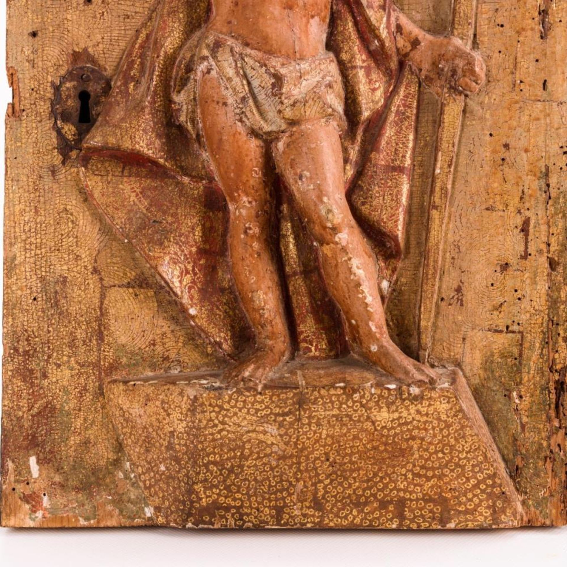 Gotische Relieft&#252;r mit Christus - Bild 3 aus 4