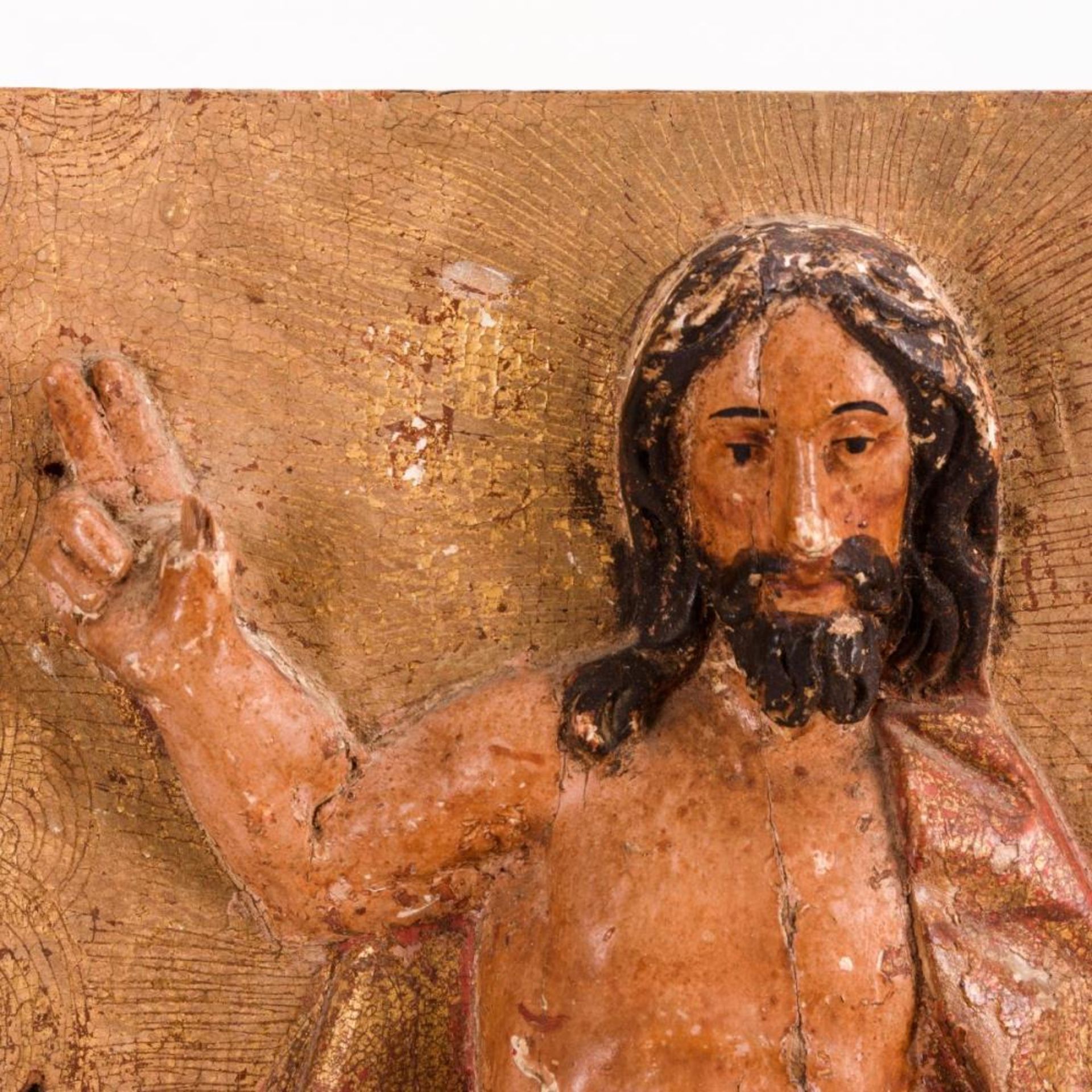 Gotische Relieft&#252;r mit Christus - Bild 2 aus 4