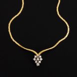 Collier mit Brillant und Diamanten