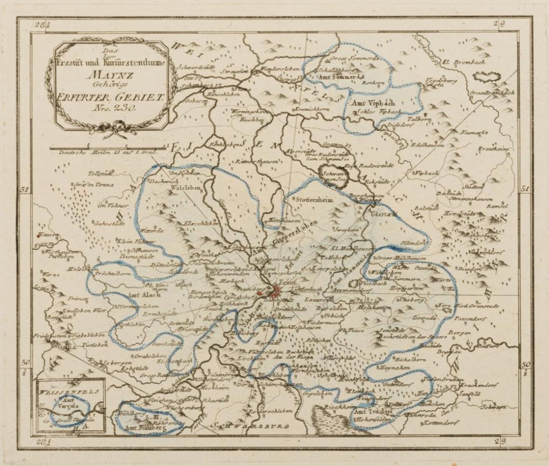 2 Landkarten mit Regionen um Erfurt - Bild 3 aus 3