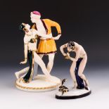 Orientalisches Tanzpaar und T&#228;nzerin mit Schlange