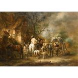 In der Art von Wouwerman: Reiter an der Tr&#228;nke