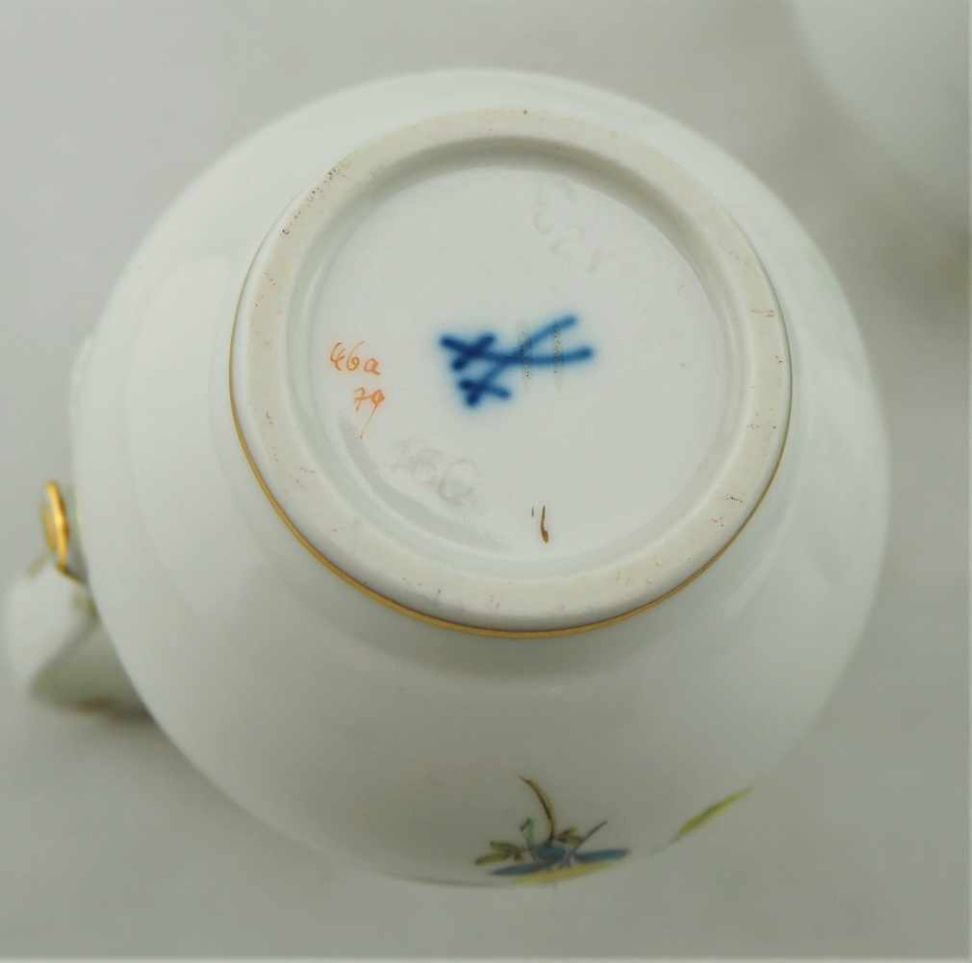 Meissen Mocca KerngedeckBestehend aus: Kaffeekanne mit Deckel und Handhabe (H.17cm), eine - Bild 2 aus 2