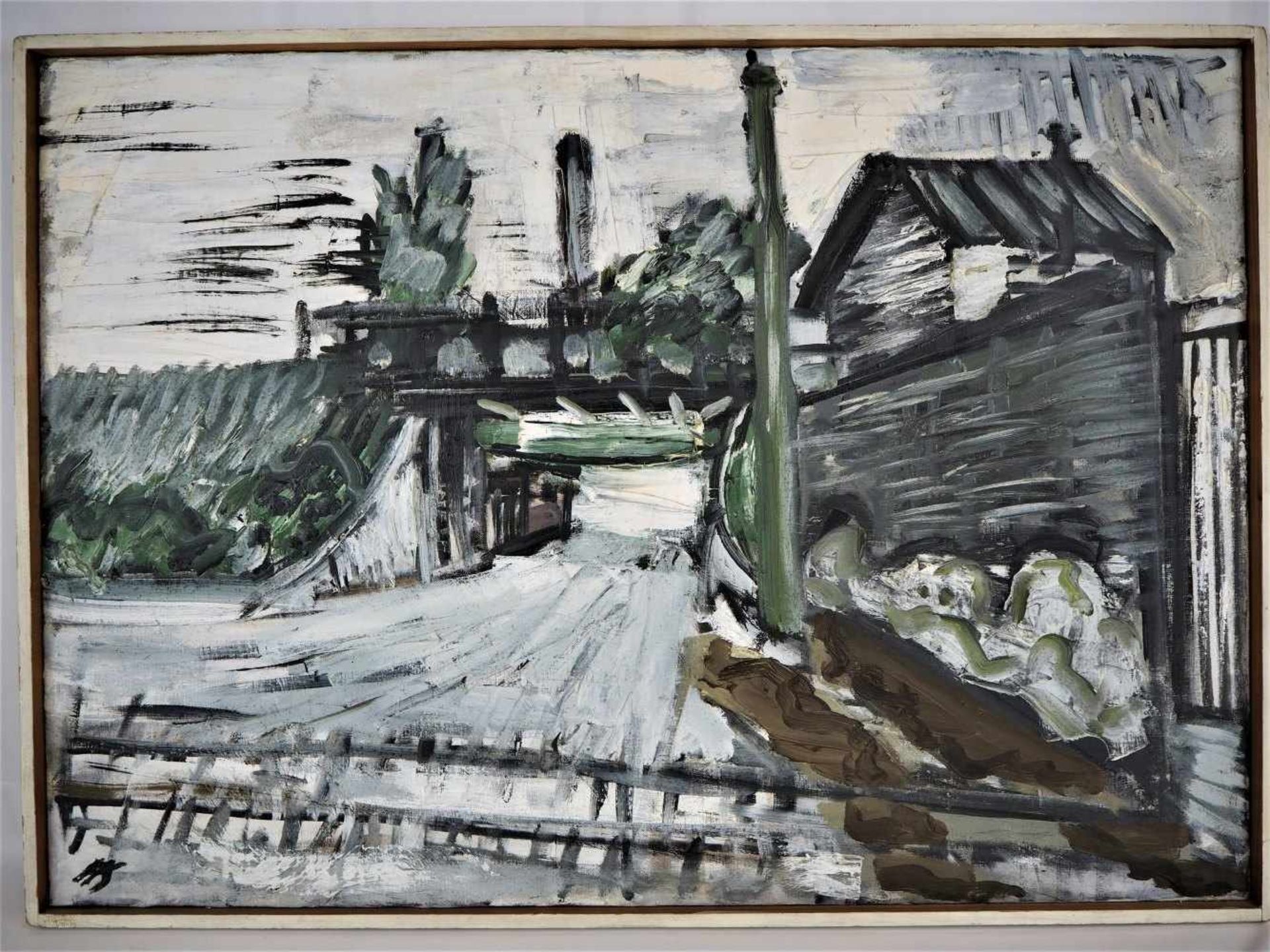 Adolf Silberberger, 1922-2005Ulmer Maler, Absolvent der Stuttgarter Akademie. Gemälde Öl auf