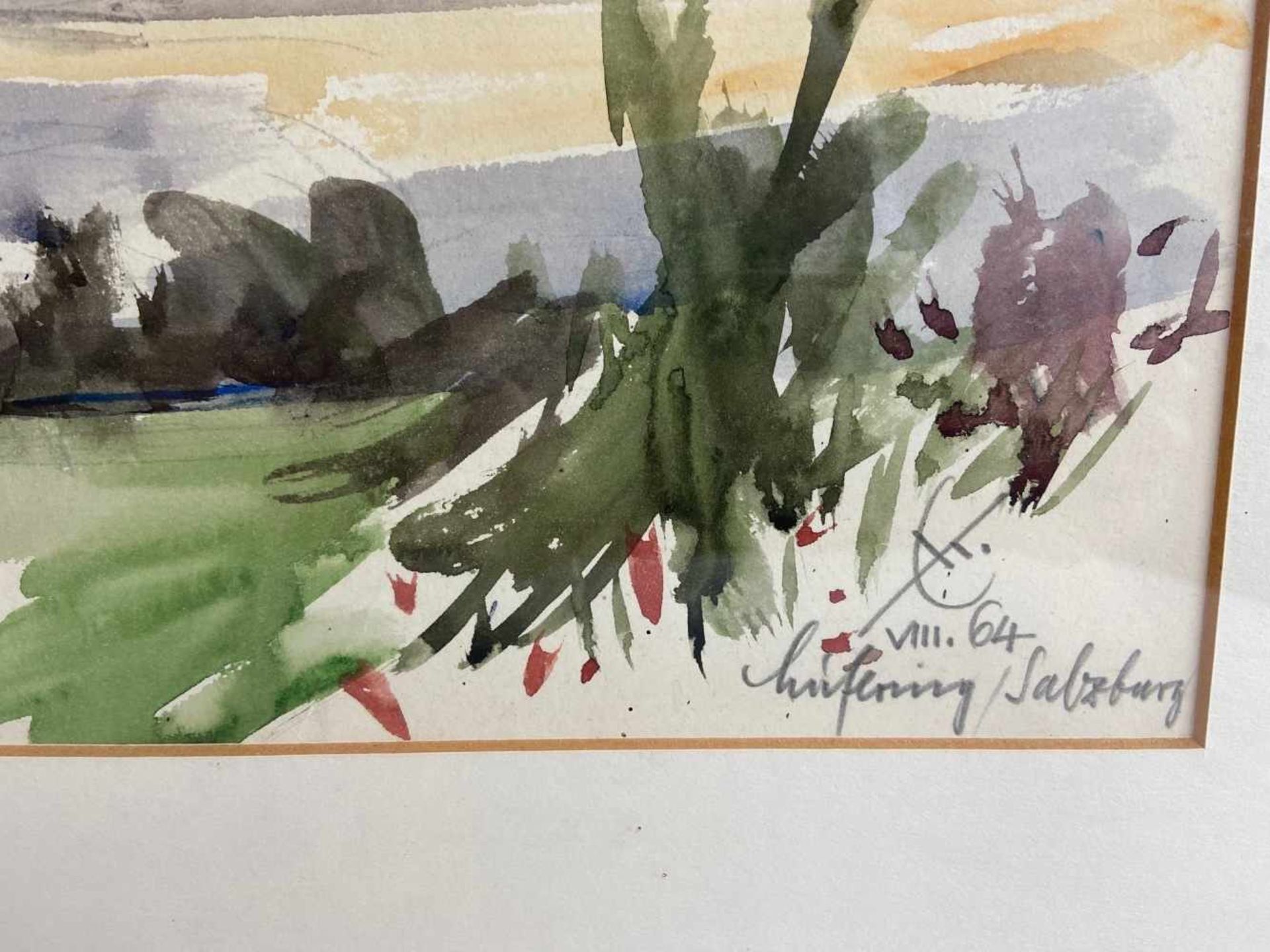 ALBERT KNEISSLER: Aquarell Salzburger Ansicht - Bild 2 aus 2