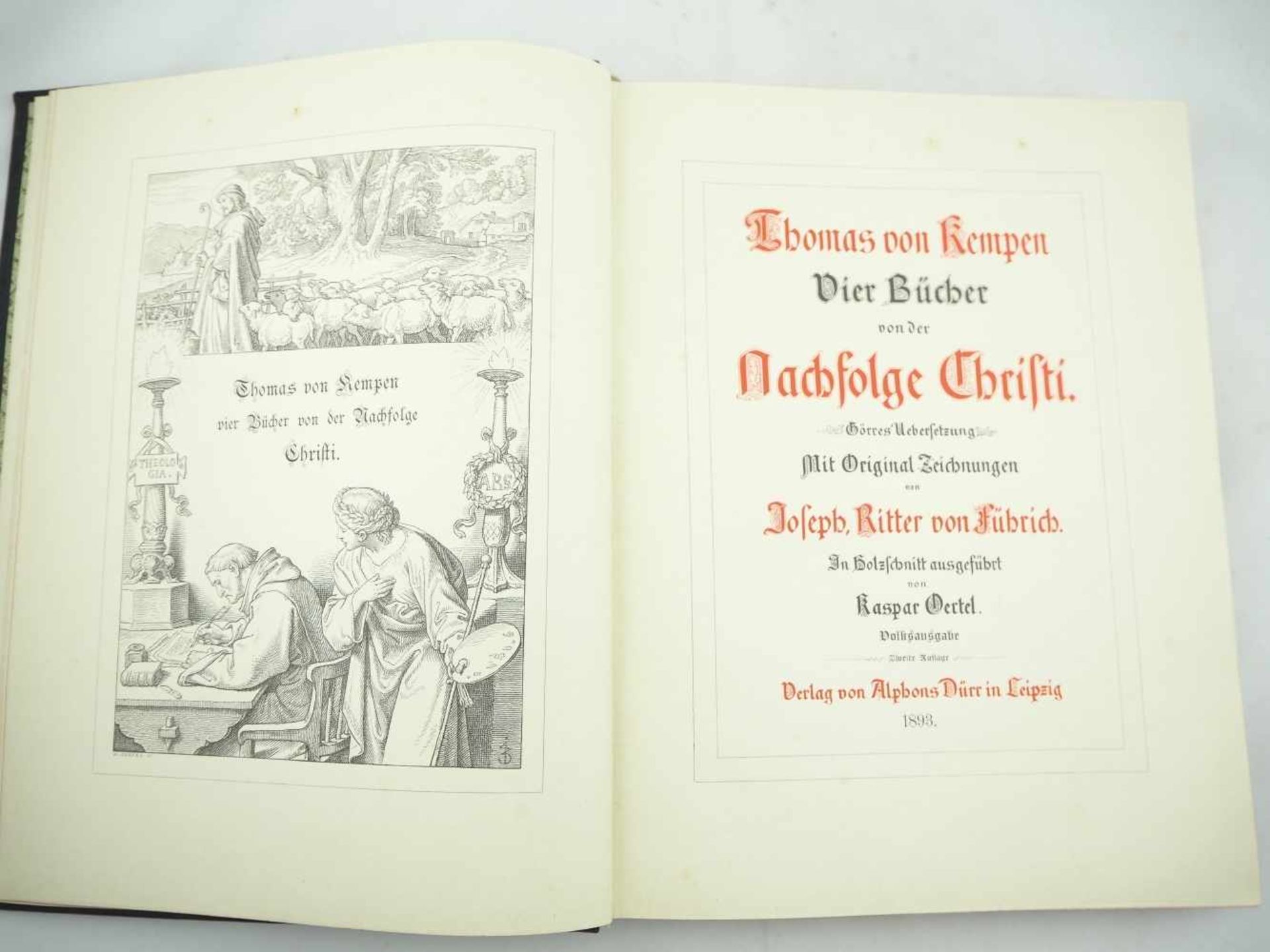 Buch: Thomas von Kempen - Vier Bücher von der Nachfolge Christi 1893Mit original Zeichnungen von - Bild 4 aus 5