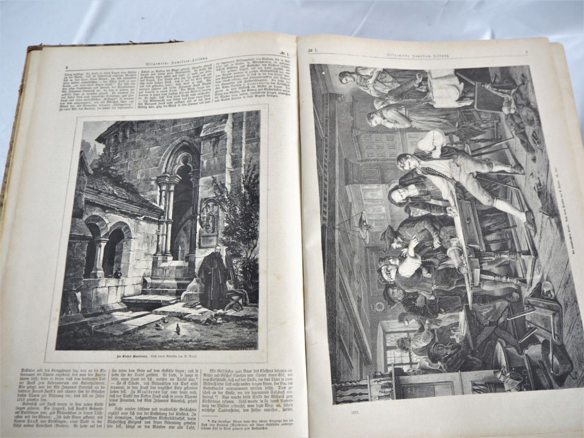 Gebundene Zeitschriften, 1870er Jahre, 3 Bändeeinmal "Illustrierte Welt", einmal "Illust - Bild 3 aus 9
