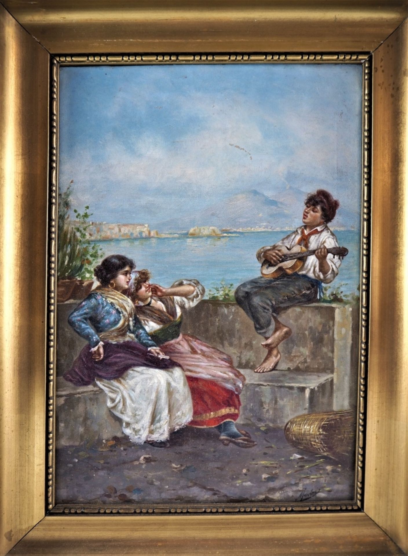 Marantonio Filippo (1863-1937, Neapel) - Genreszene am Meeritalienischer Porträt- und Ge