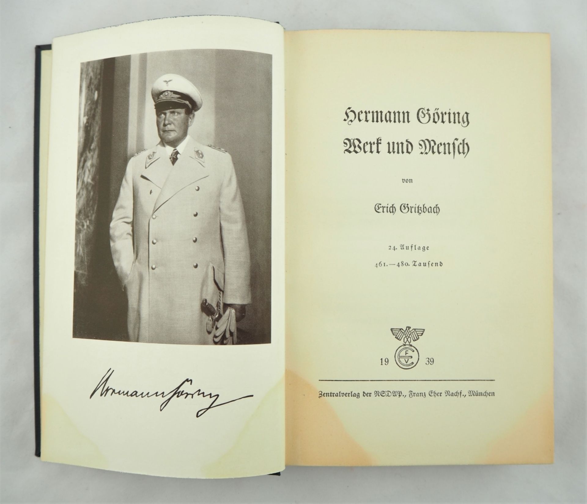 Erich Gritzbach: Hermann Göring - Werk und Mensch, 1939, mit Originalunterschrift Göring - Bild 6 aus 7