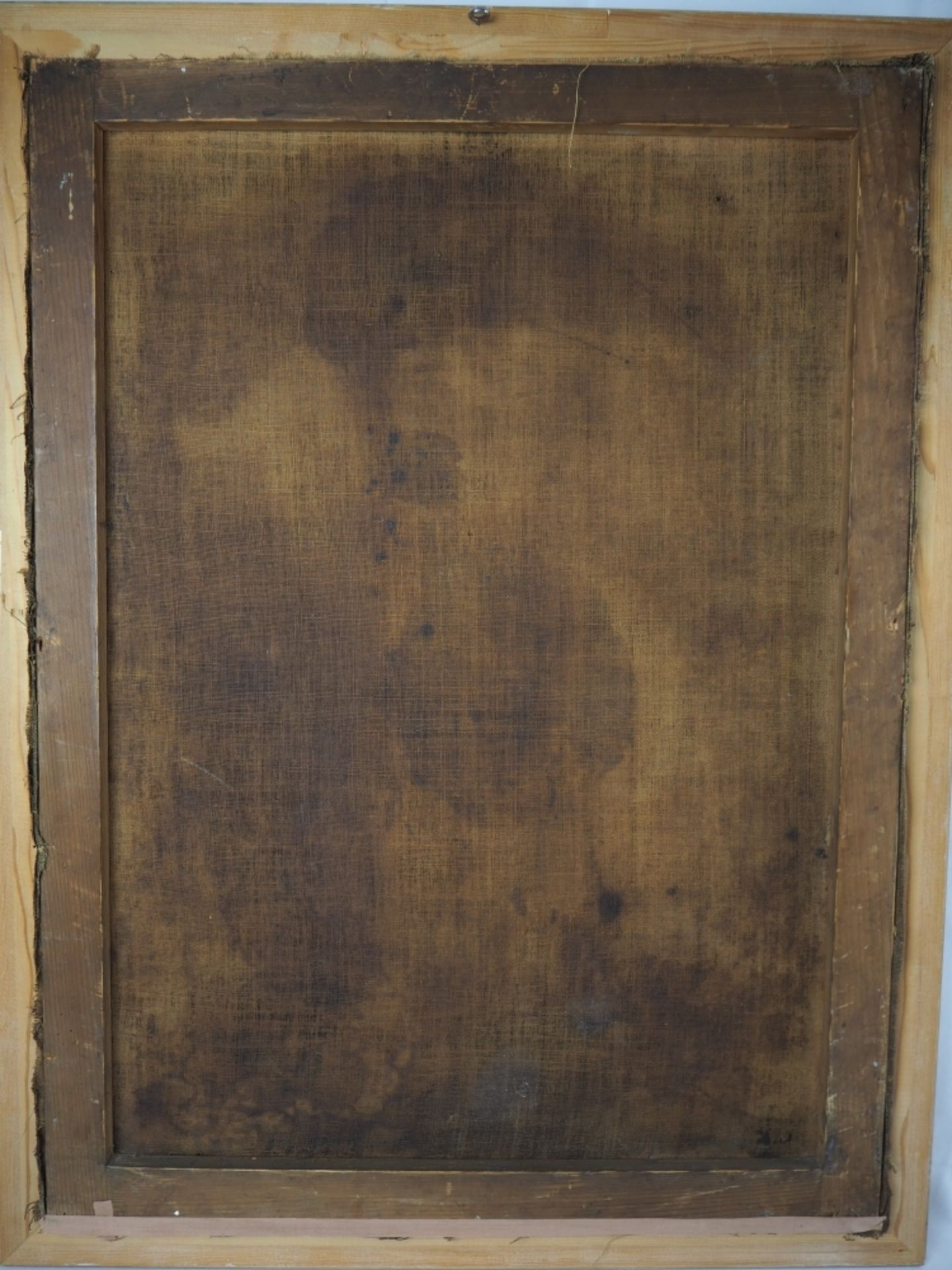 Herren Porträt, Öl/Leinwand, dat. 1794auf Holzrahmen gespannt, Porträt eines Herren, in - Bild 3 aus 3