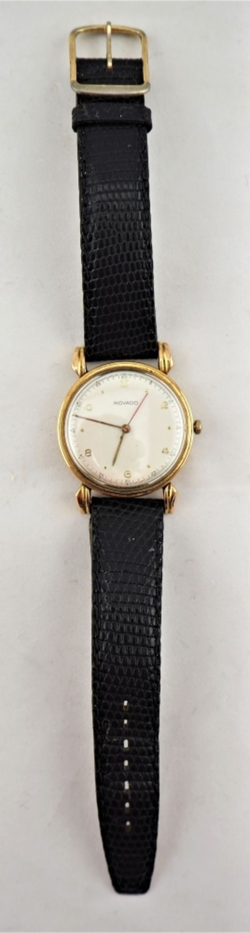 Seltene "Movado" HAU. 40er JahreFrühe Movado Herrenarmbanduhr in Gold. Gehäuse in ausgef - Bild 2 aus 2