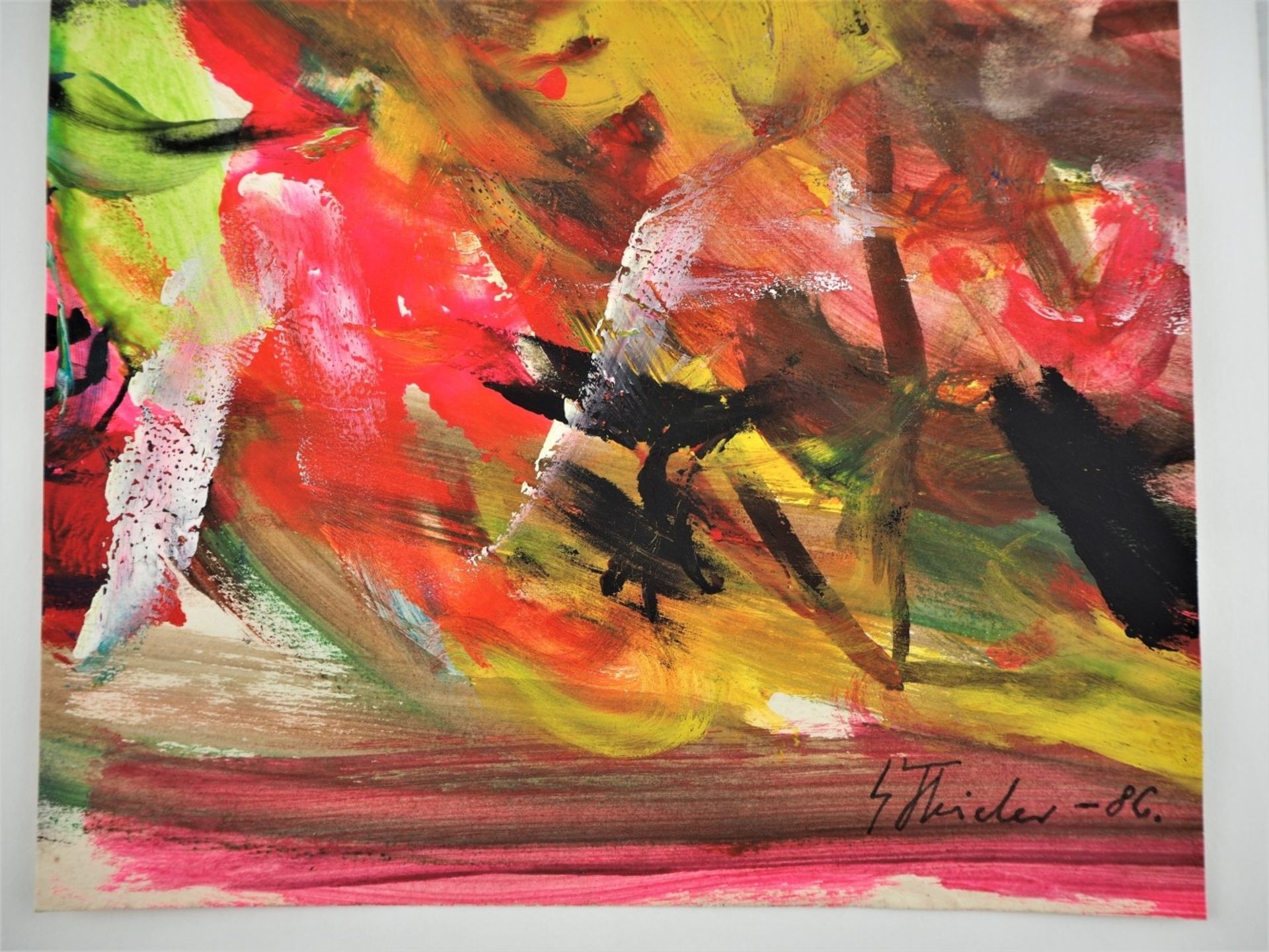 Abstrakte Komposition 1986 - sign. "Thieler" - Bild 2 aus 3