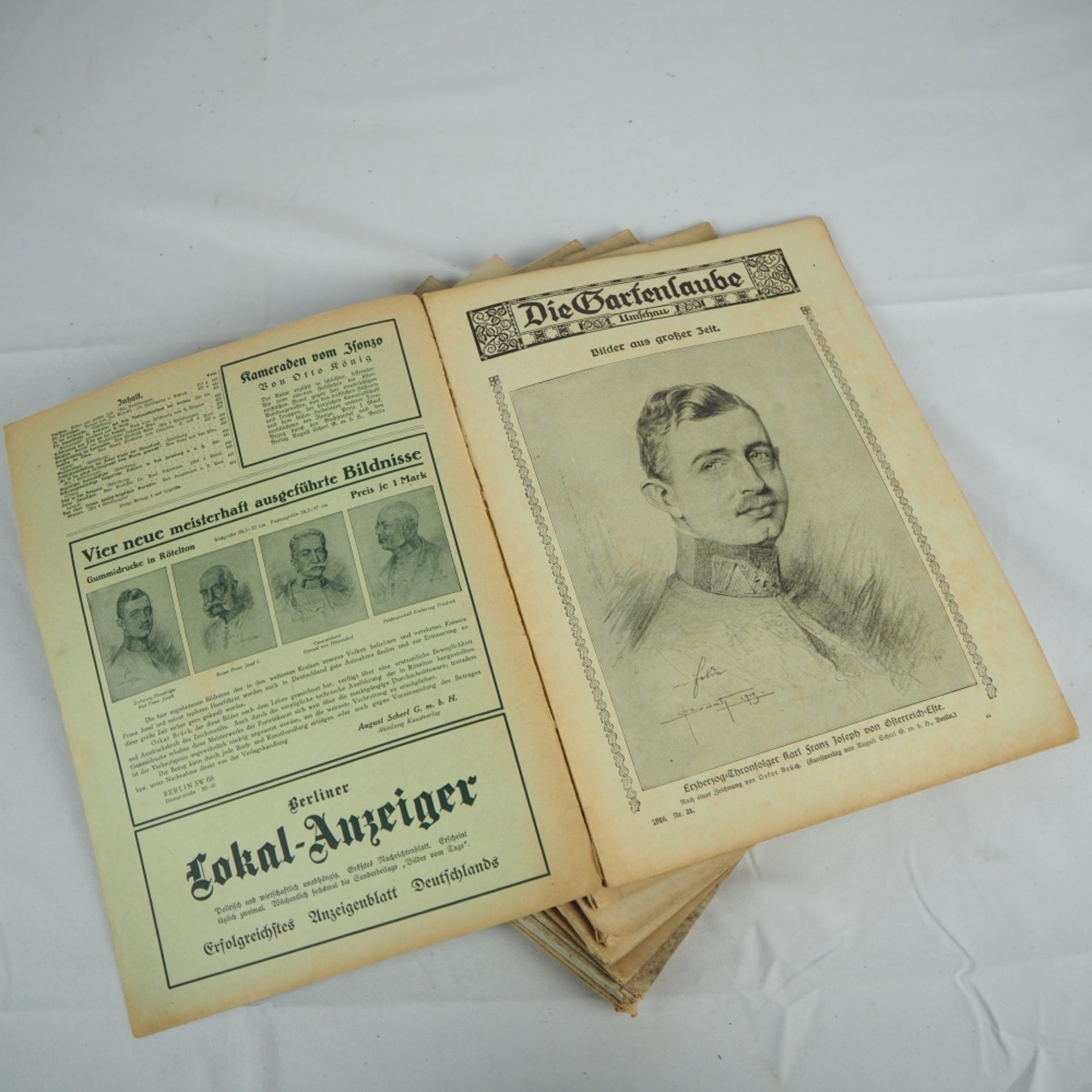 "Gartenlaube"ges. 12 Stück von 1916-1928, mit vielen Berichten und Werbung aus der Zeit. - Bild 2 aus 2