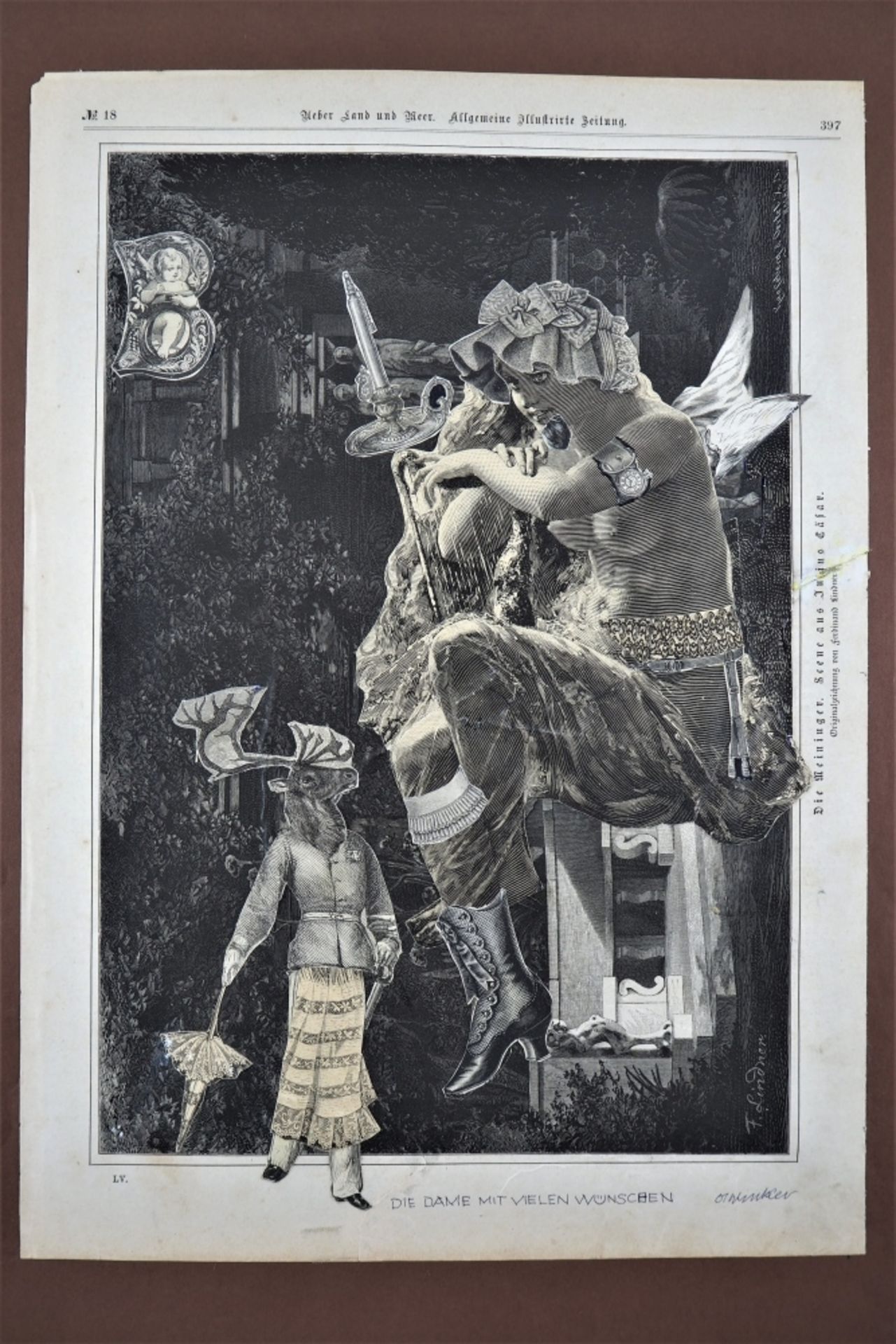 Gerhard Winkler - 3 Stück surrealistische Werkeeinmal Collage "Die Dame mit vielen Wünsc - Bild 6 aus 9