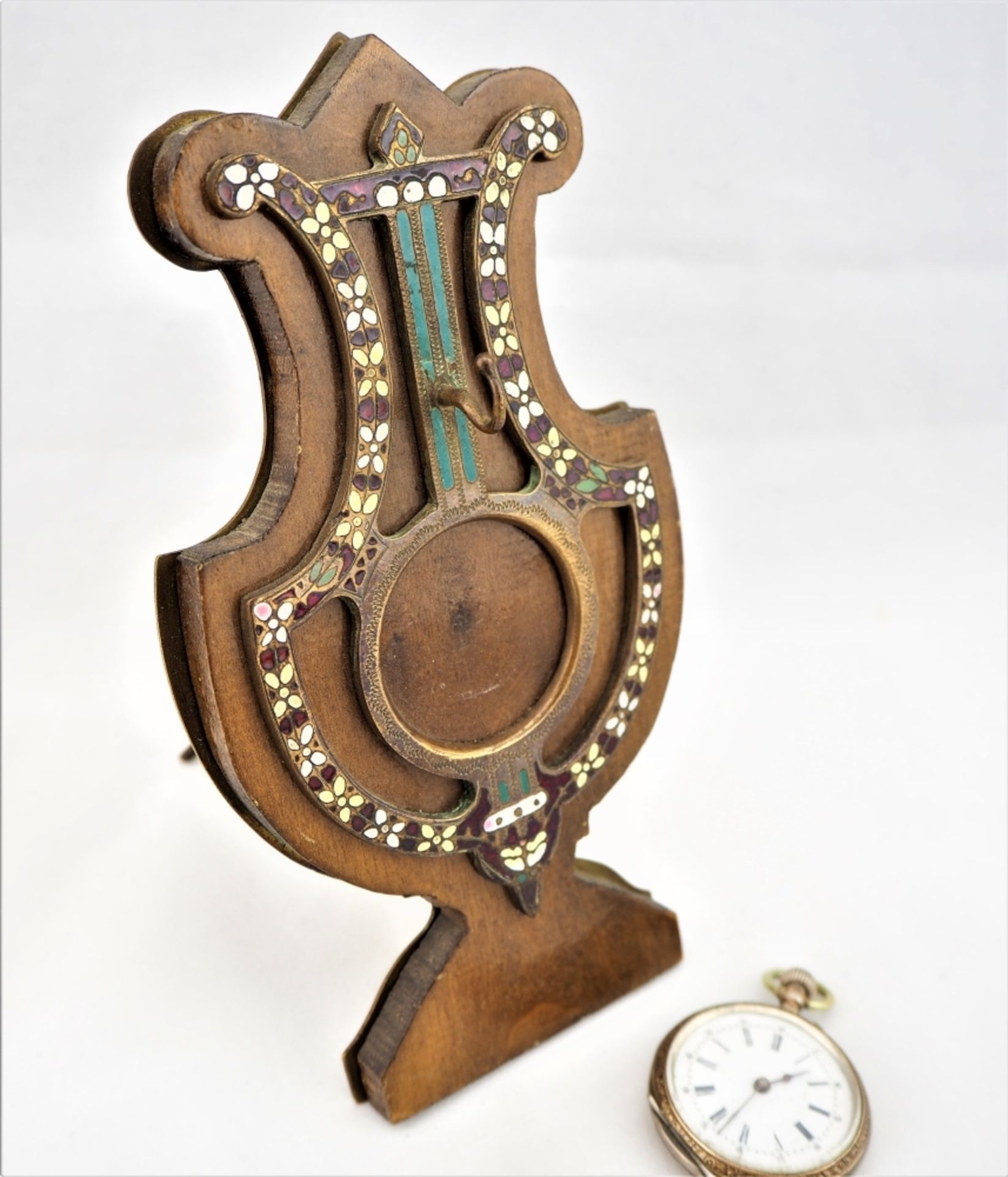 Taschenuhrenhalter um 1820Ausgefallener Taschenuhrenhalter aus der Biedermeierzeit um 18 - Bild 2 aus 3