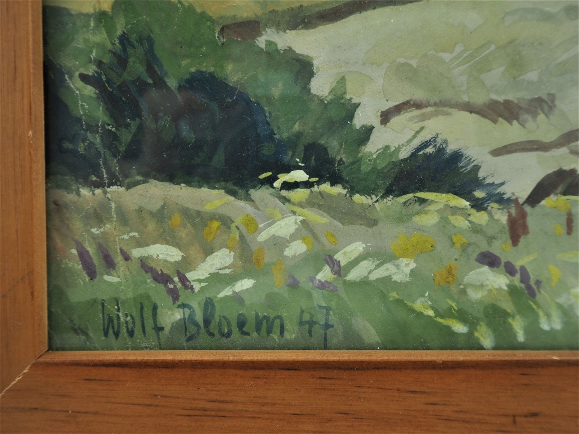 Wolf Bloem - Landschaft mit Feldern 1947 - Bild 2 aus 3