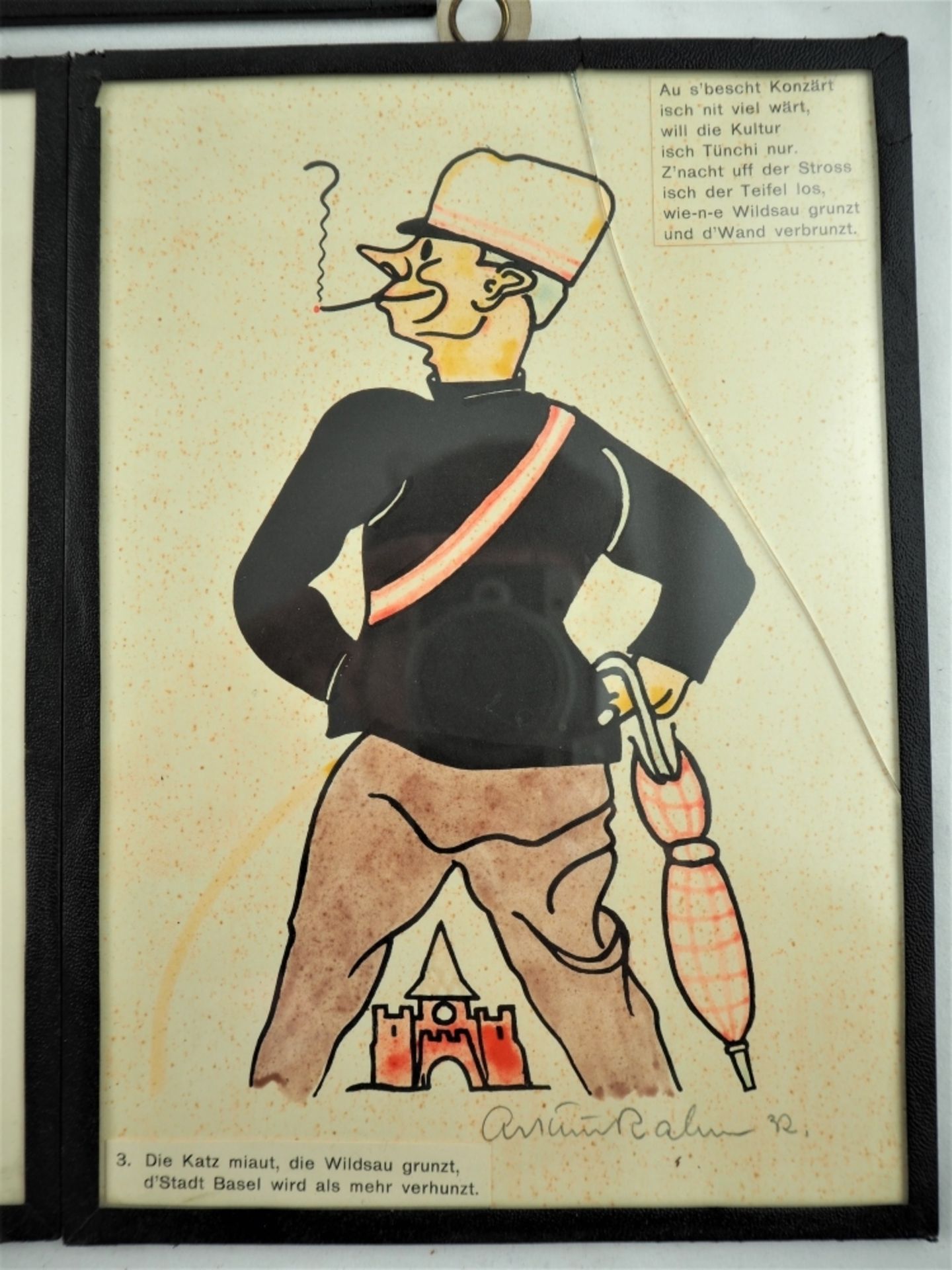 Arthur Rahm (1894-1966, Schweiz) - 5 Stück Karikaturzeichnungen 1932Tusche und Aquarell - Bild 3 aus 4