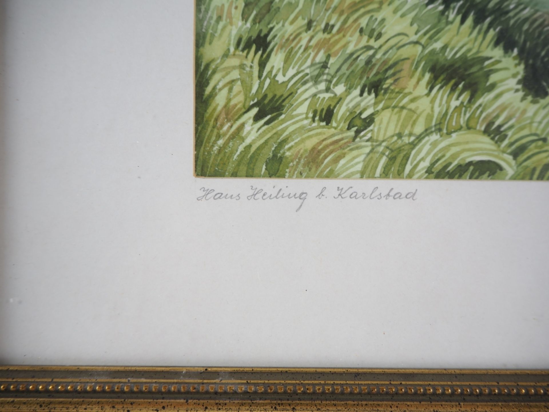 W. ROCKL - "Hans-Heiling b. Karlsbad" orig. AquarellAquarell im Passepartout, unter Glas - Bild 4 aus 4