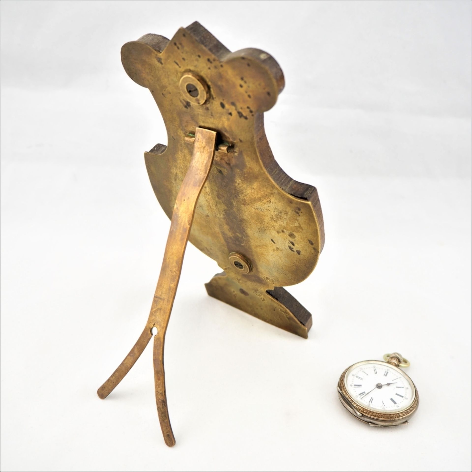 Taschenuhrenhalter um 1820Ausgefallener Taschenuhrenhalter aus der Biedermeierzeit um 18 - Bild 3 aus 3