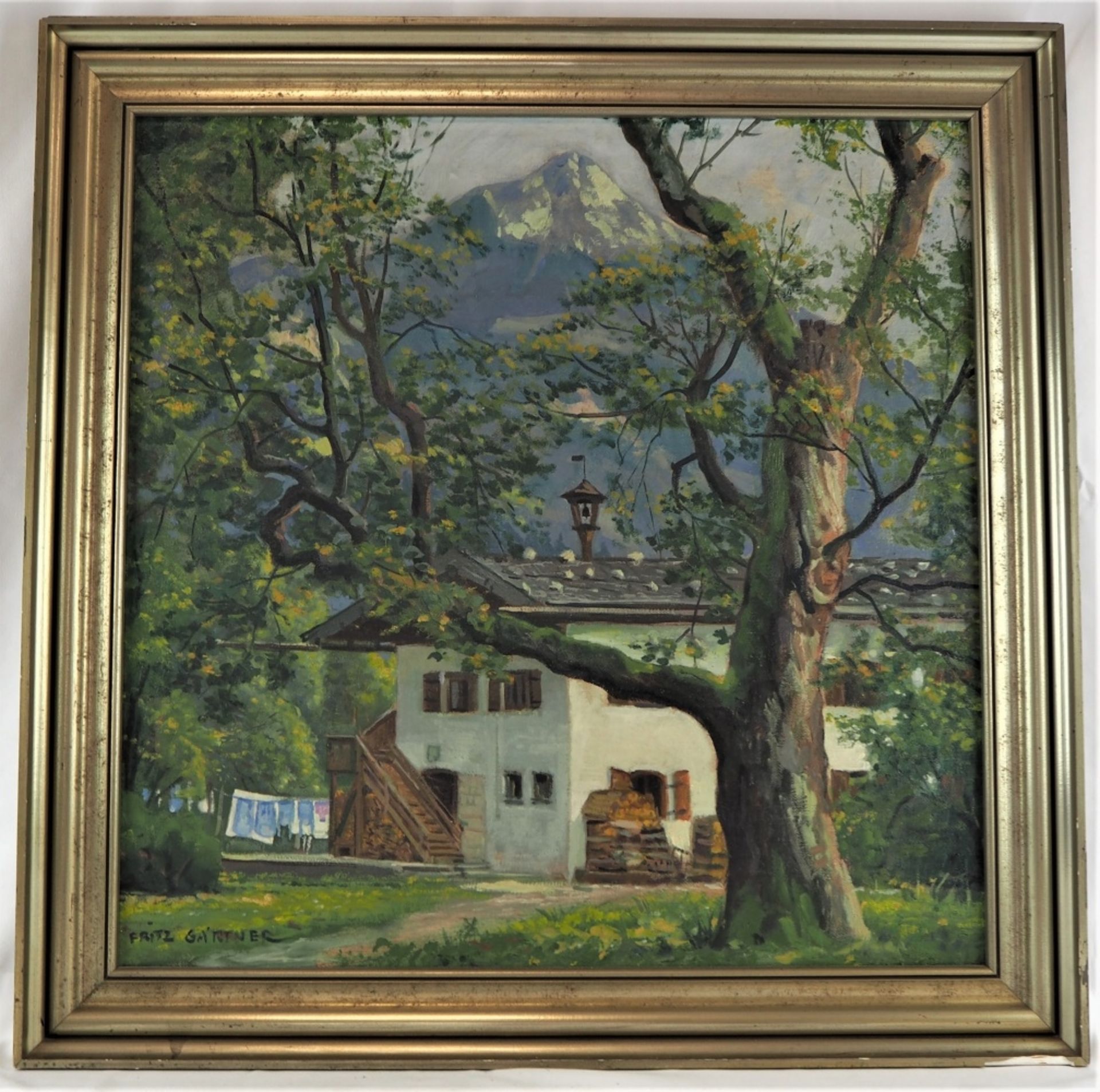 Fritz Gärtner (1882, Aussig - 1958, München) Alpenländisches BauernhausStudium an der Ku