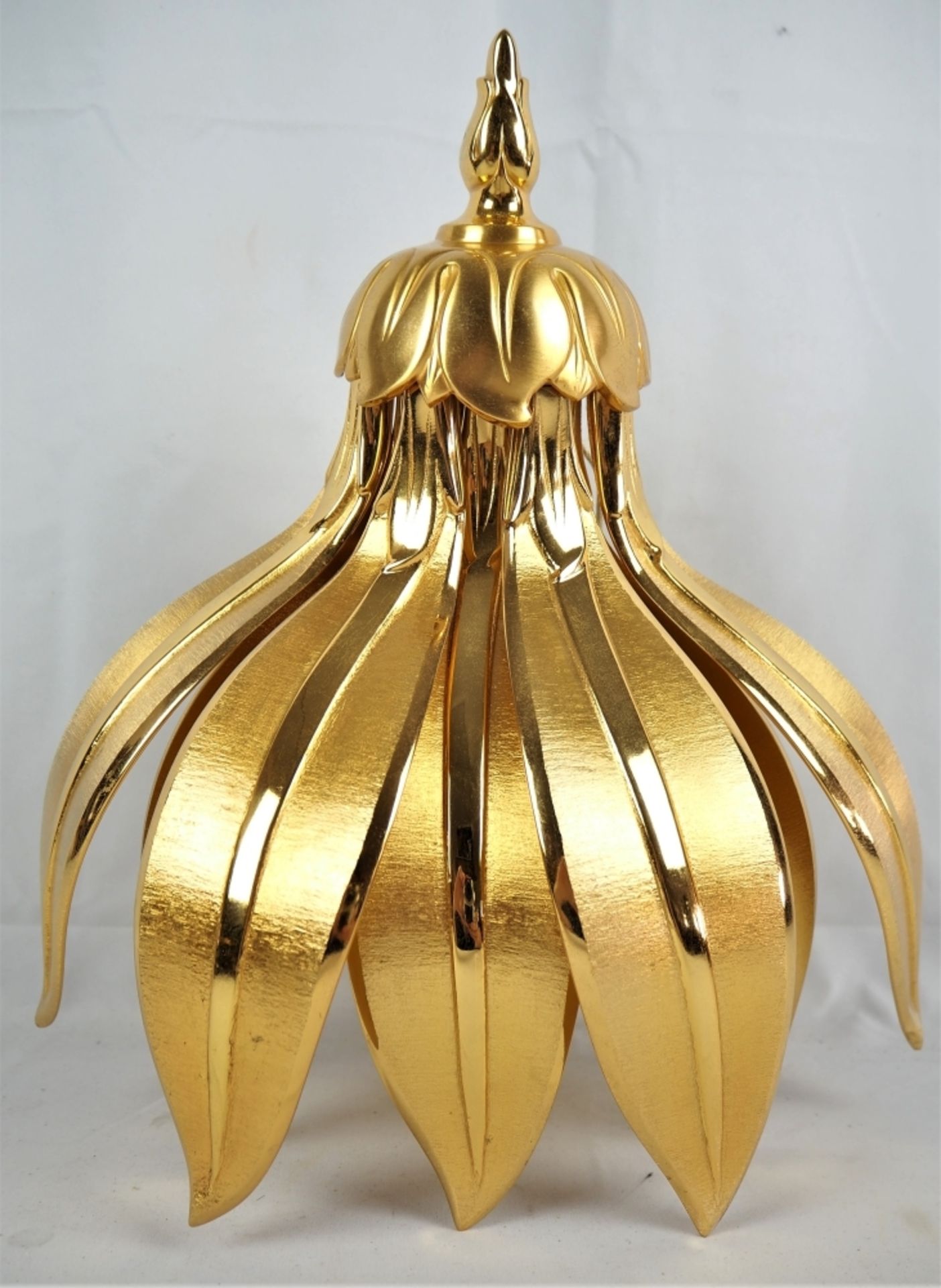 Designer Wandlampe, Marke "LUMI - Milano", 24k vergoldetmassives Messing, schwere Ausfüh - Bild 2 aus 5