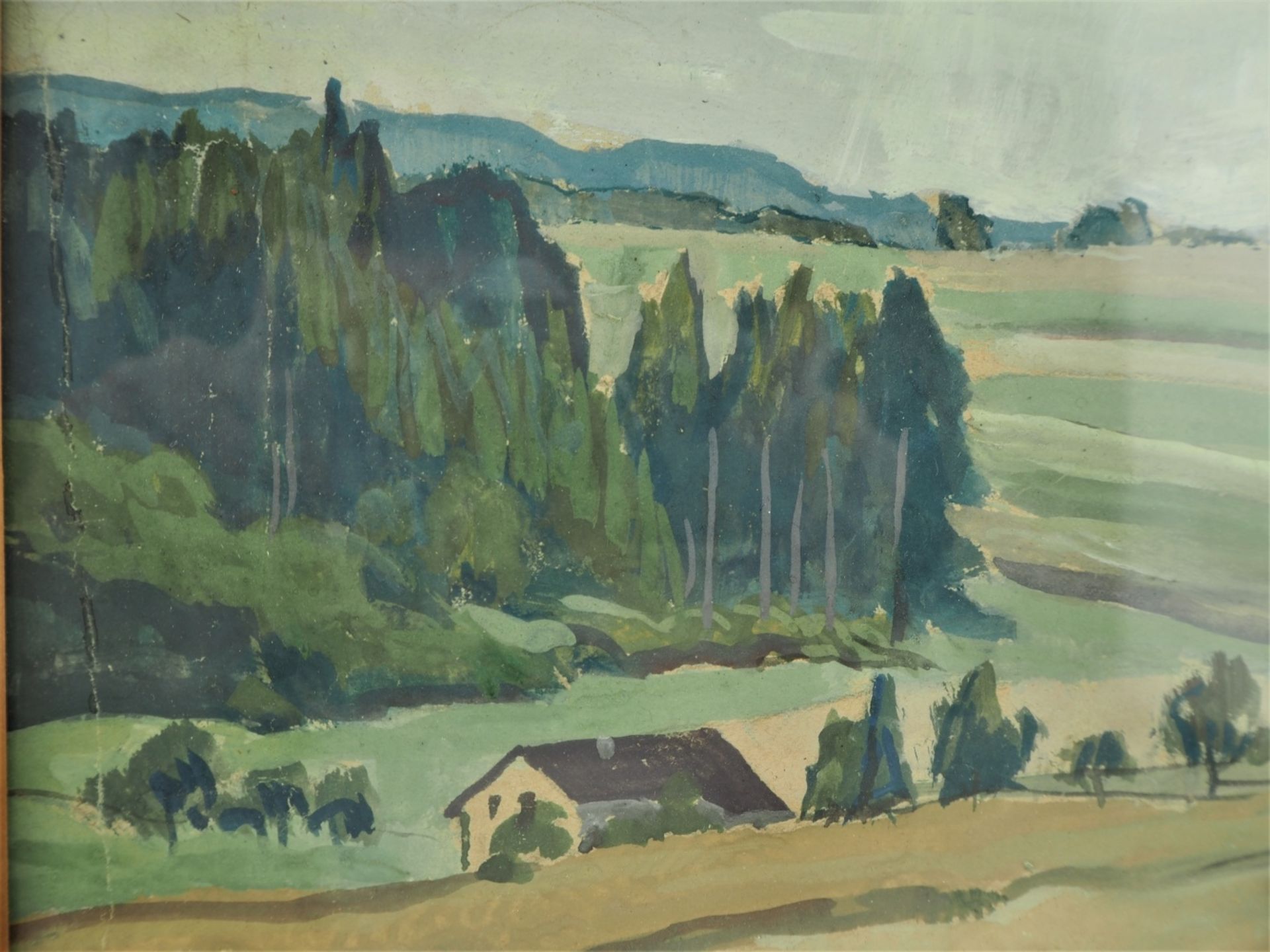Wolf Bloem - Landschaft mit Feldern 1947 - Bild 3 aus 3