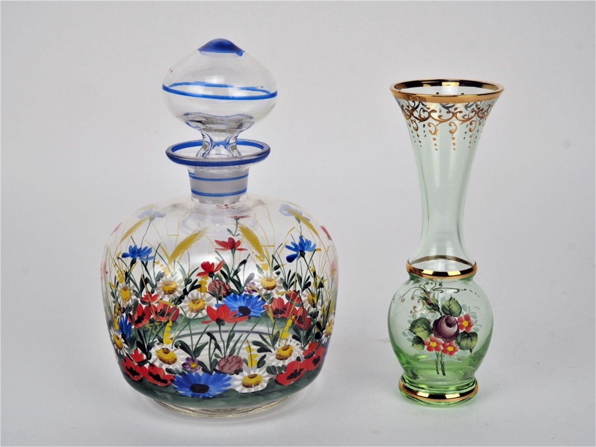 Karaffe und kleine Vase - Bild 2 aus 2
