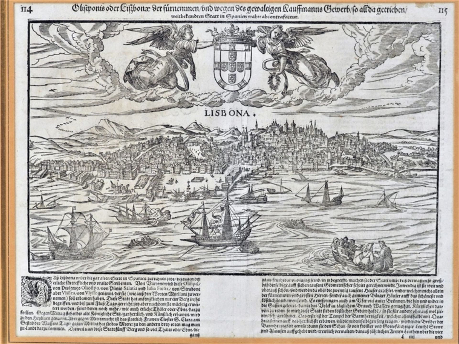 Kupferstich Lissabon, vor 1640 - Image 2 of 2