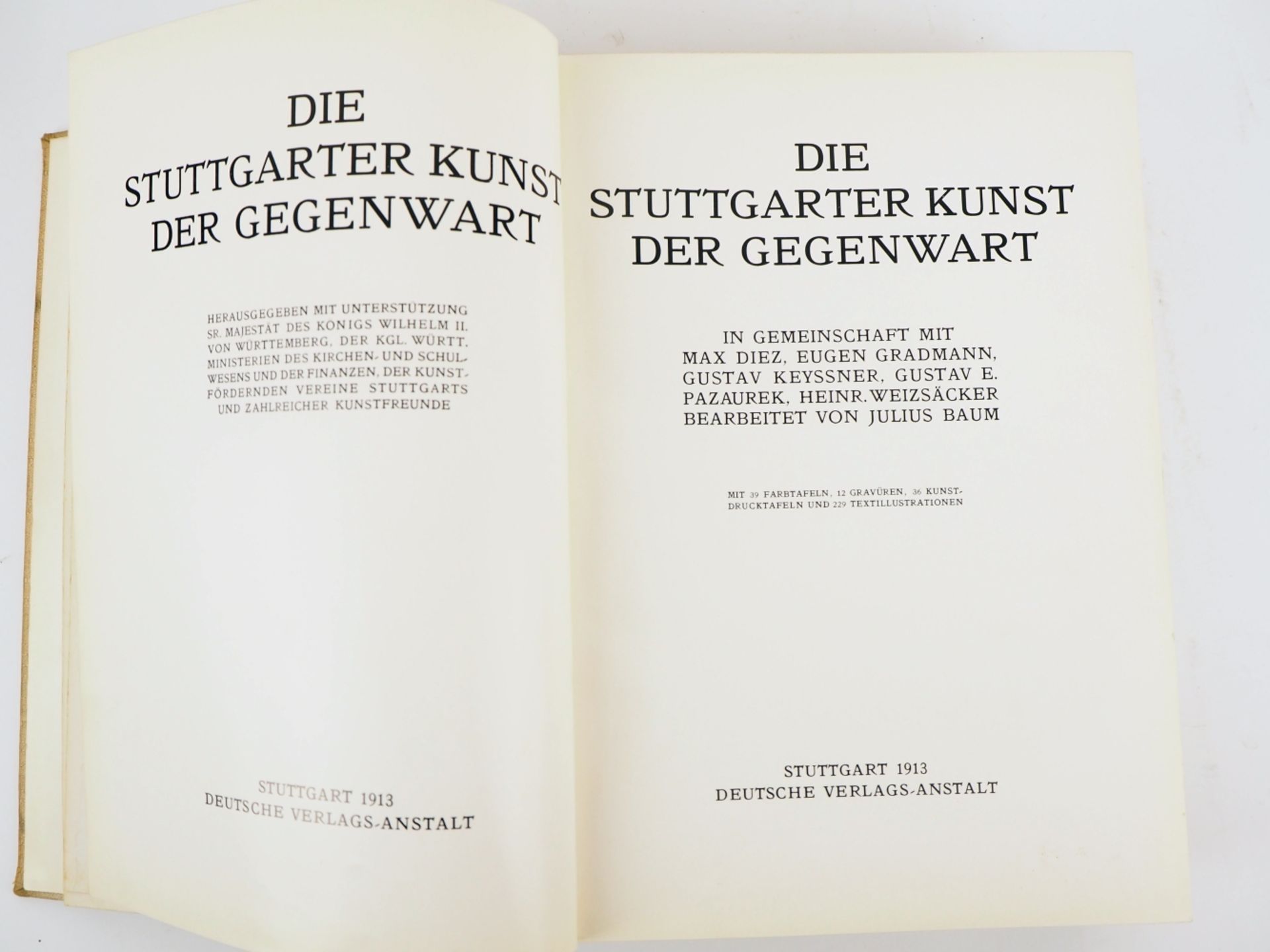 Die Stuttgarter Kunst der Gegenwart - Bearb. von Julius Baum, Stuttgart 1913 - Bild 2 aus 3