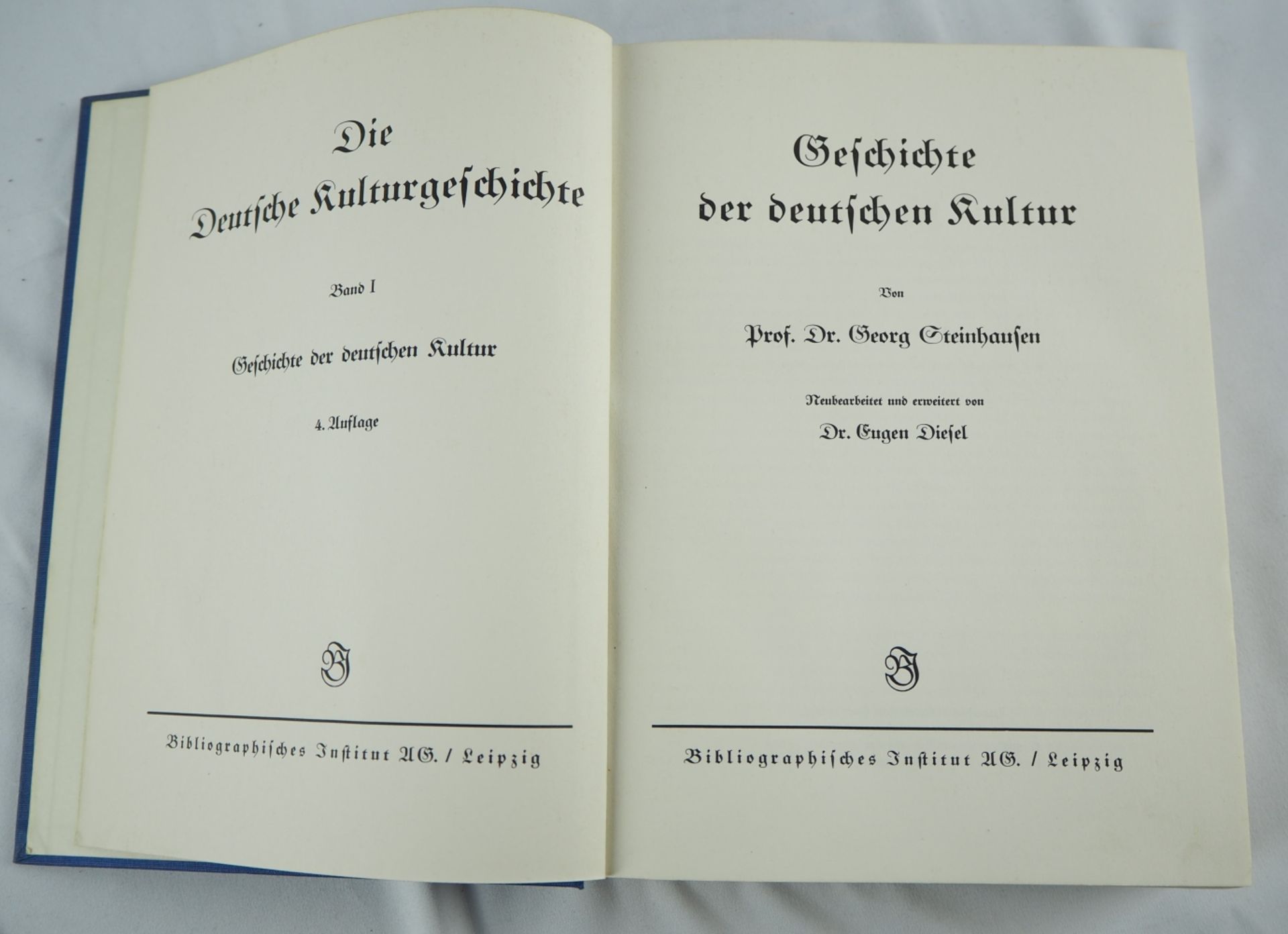 "Die deutsche Kulturgeschichte", Prof. Dr. Georg Steinhausen, 2 Bände, 1936, gu - Bild 2 aus 2