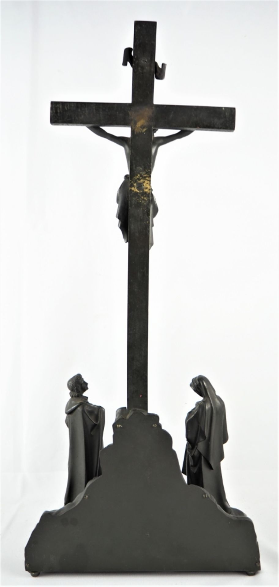 Schweres Bronze-Tischkreuz, Mitte 19. Jh. - Bild 6 aus 6