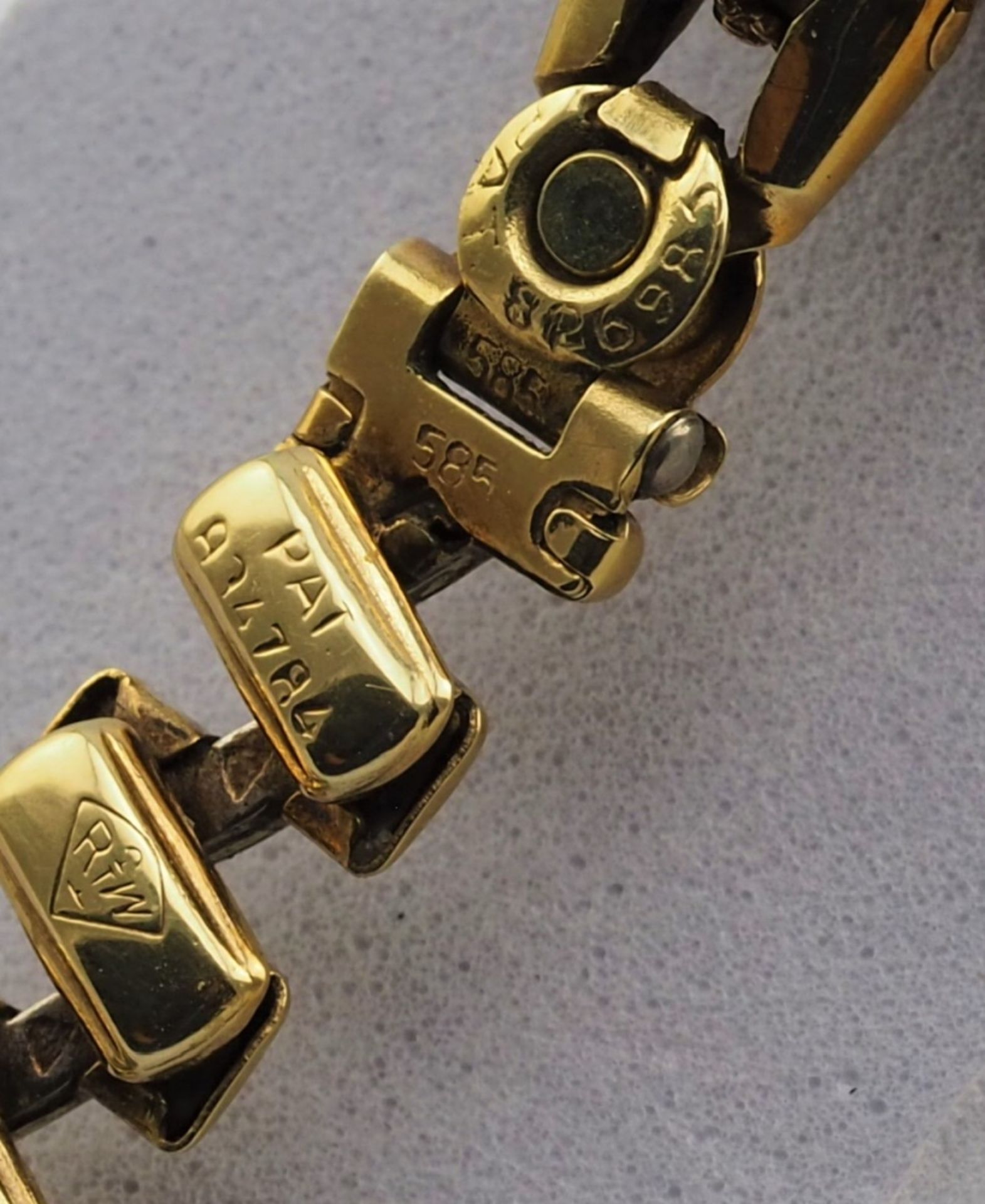 Goldene Damen Armbanduhr, 30er Jahre, mit Fixoflex Armband - Bild 4 aus 4