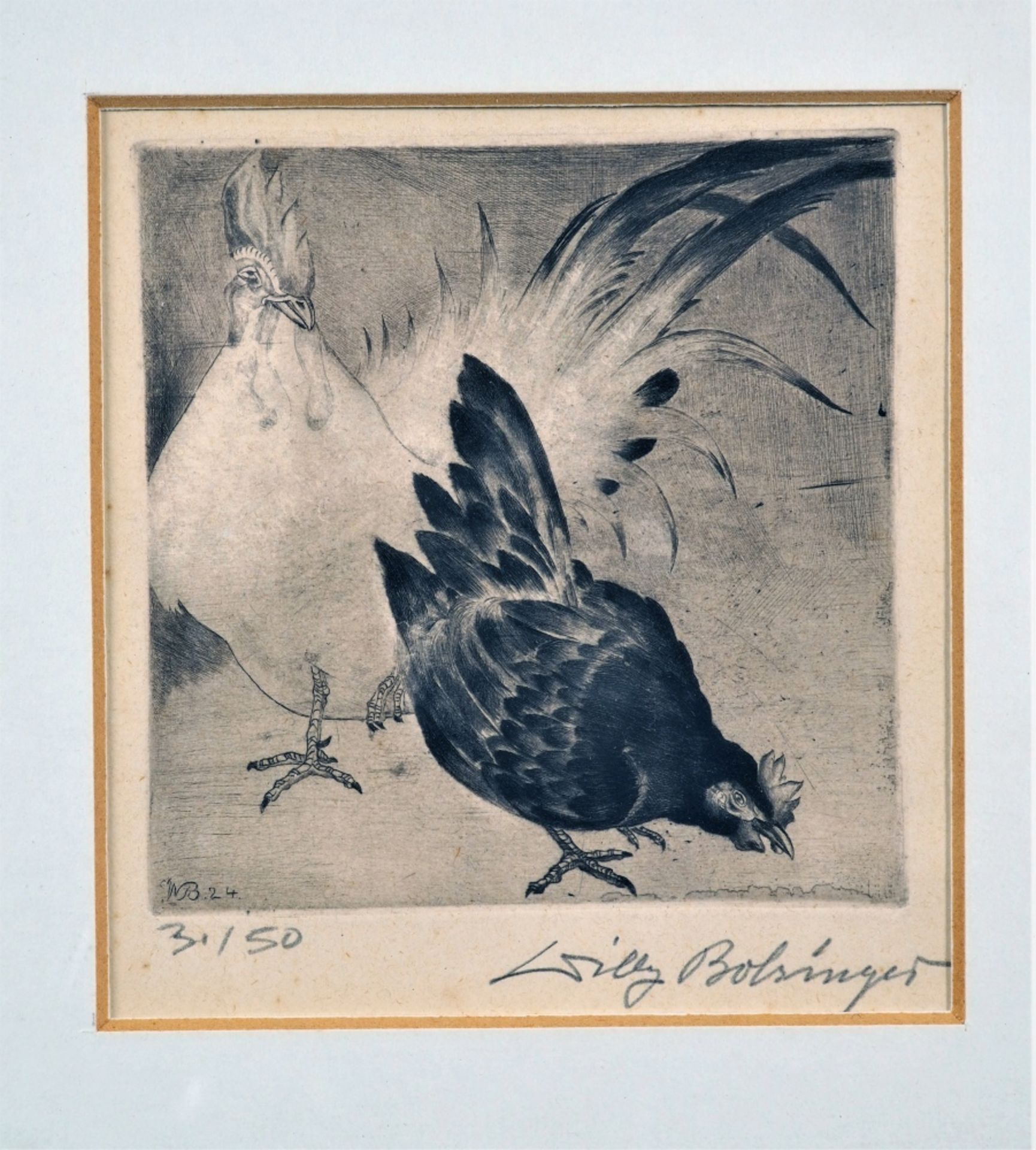 Willy Bolsinger (1892, Ebingen-?) - Konvolut Radierungen, 2 Stück - Image 2 of 3
