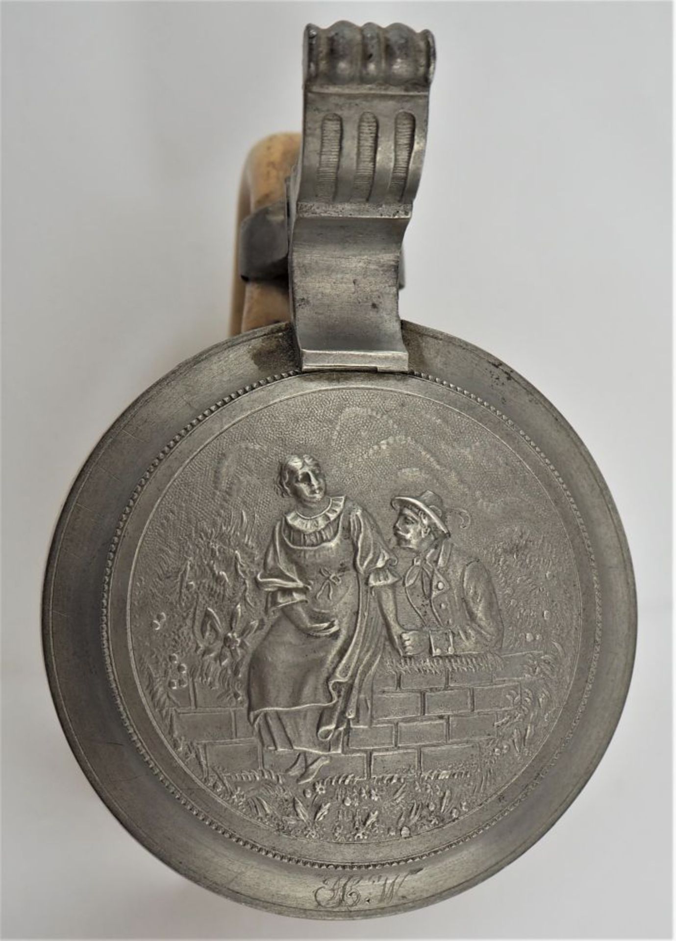 Bierkrug mit Zinndeckel, um 1880 - Bild 5 aus 6