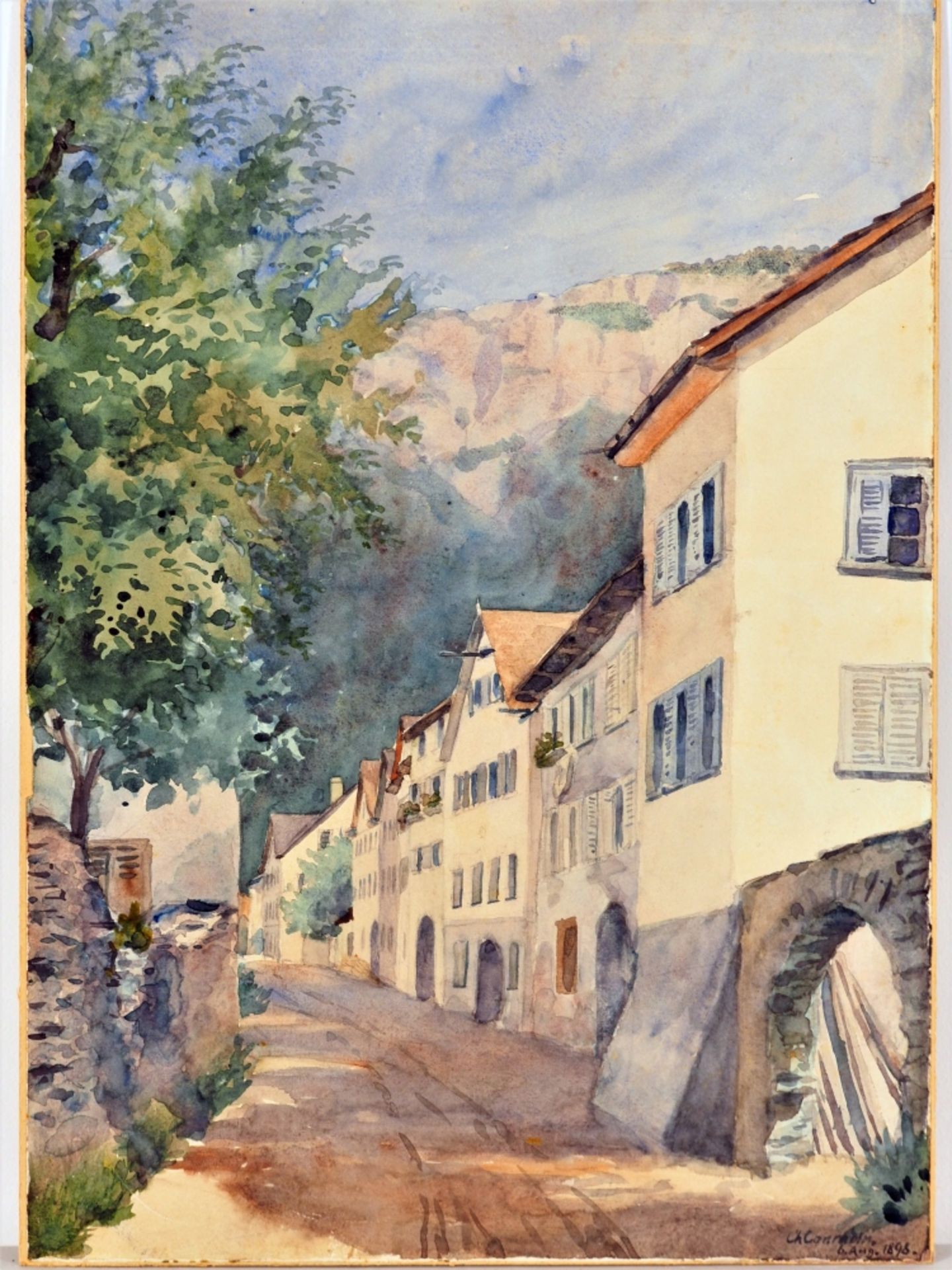Christian Friedrich Conradin (1875-1917) - Straßenansicht, 1898