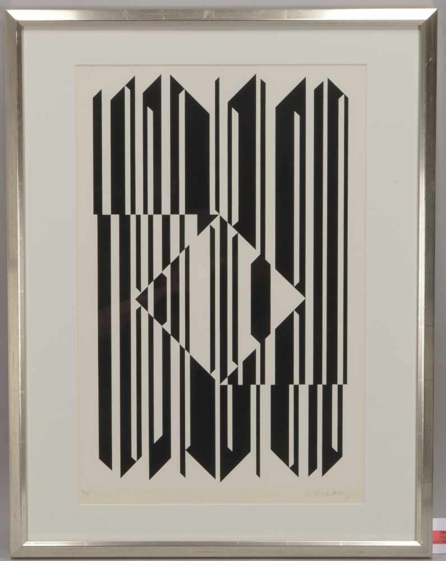 Vasarely, Victor, Serigrafie (Titel und Jahr unbekannt), auf festem Karton, Auflage-Nr. '54/75',