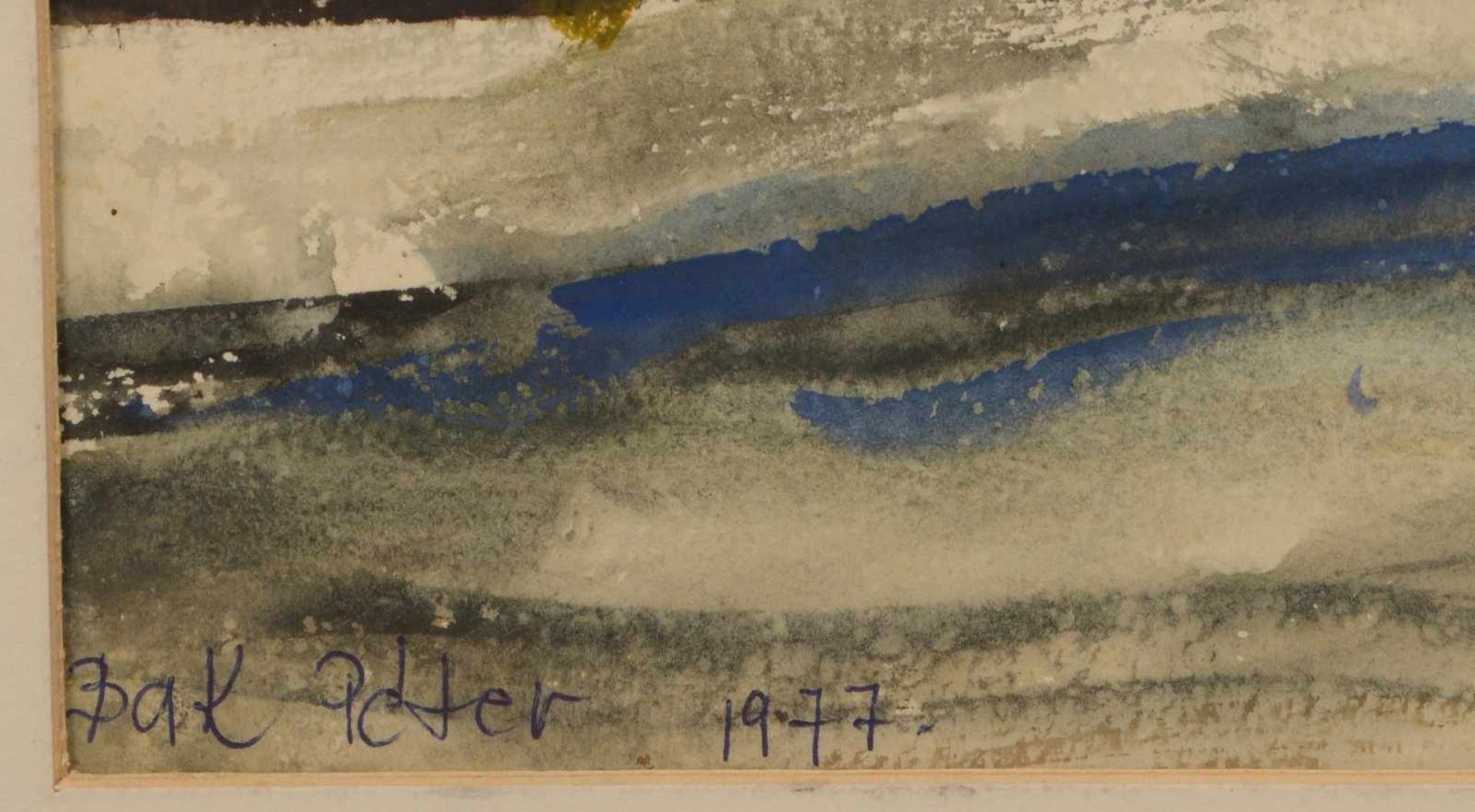 Bak, Peter (ungerischer Maler), 'Kornhocken', Aquarell, signiert und datiert '1977', unter - Bild 2 aus 2