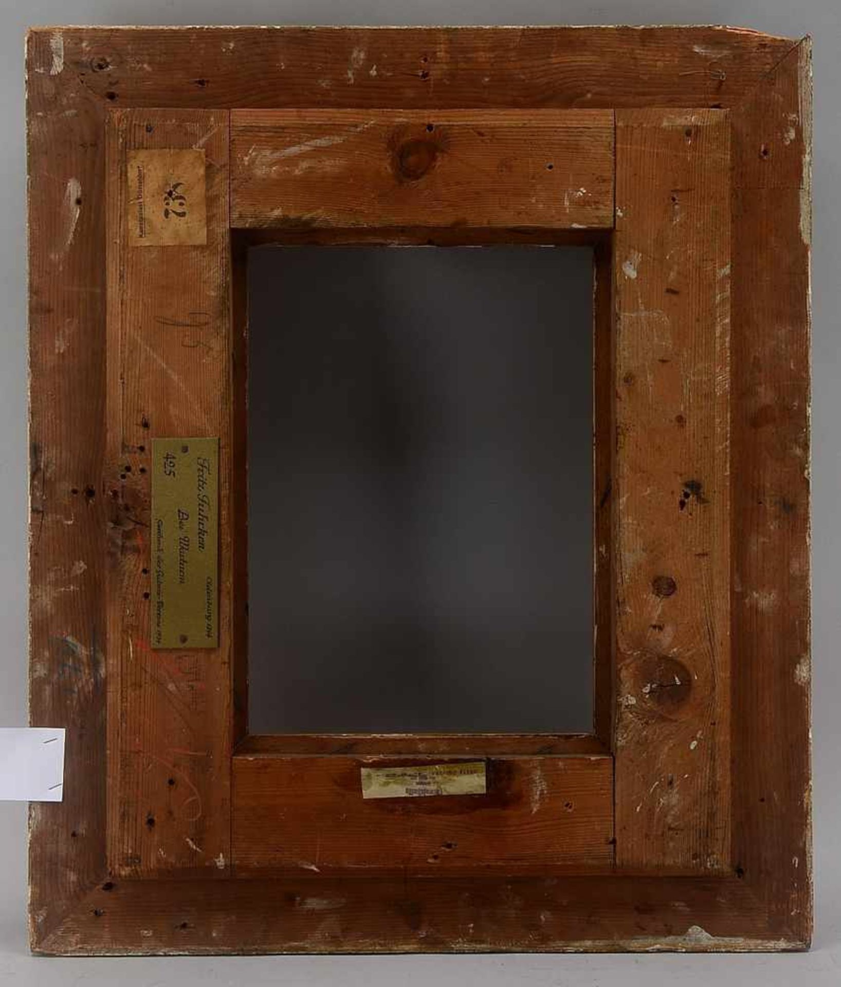 Prunkrahmen, museale Ausführung; vergoldet, reicher Stuck, Gesamtmaße ca. 60 × 10 × 70 cm, - Bild 2 aus 4