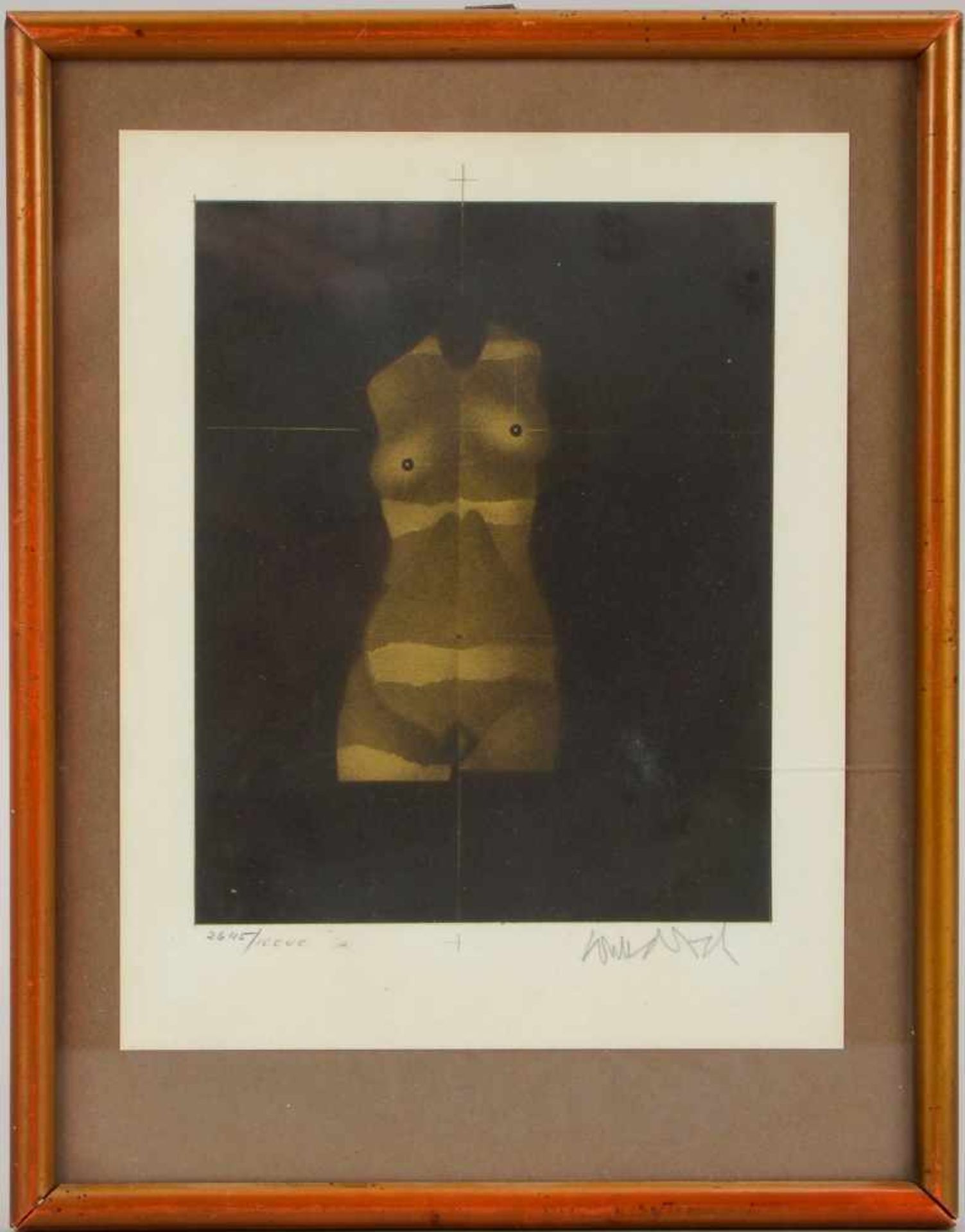 Wunderlich, Paul (1927 Berlin - 2010 St. Pierre de Vassols), 'Goldener Torso', Farblithografie,