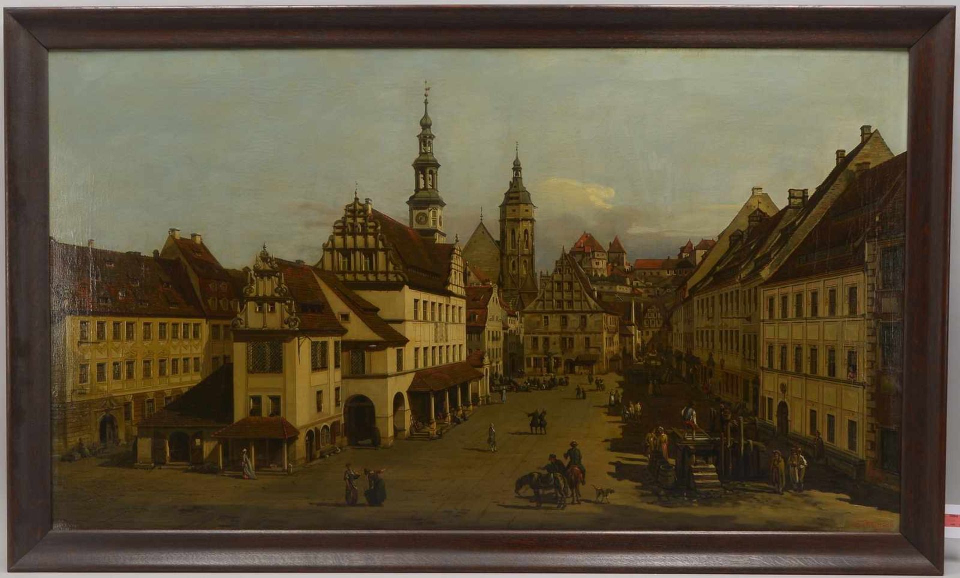 Gemälde (cop. nach Bernardo Bellotto aka 'Canaletto', 1720 Venedig - 1780 Warschau), 'Pirna,