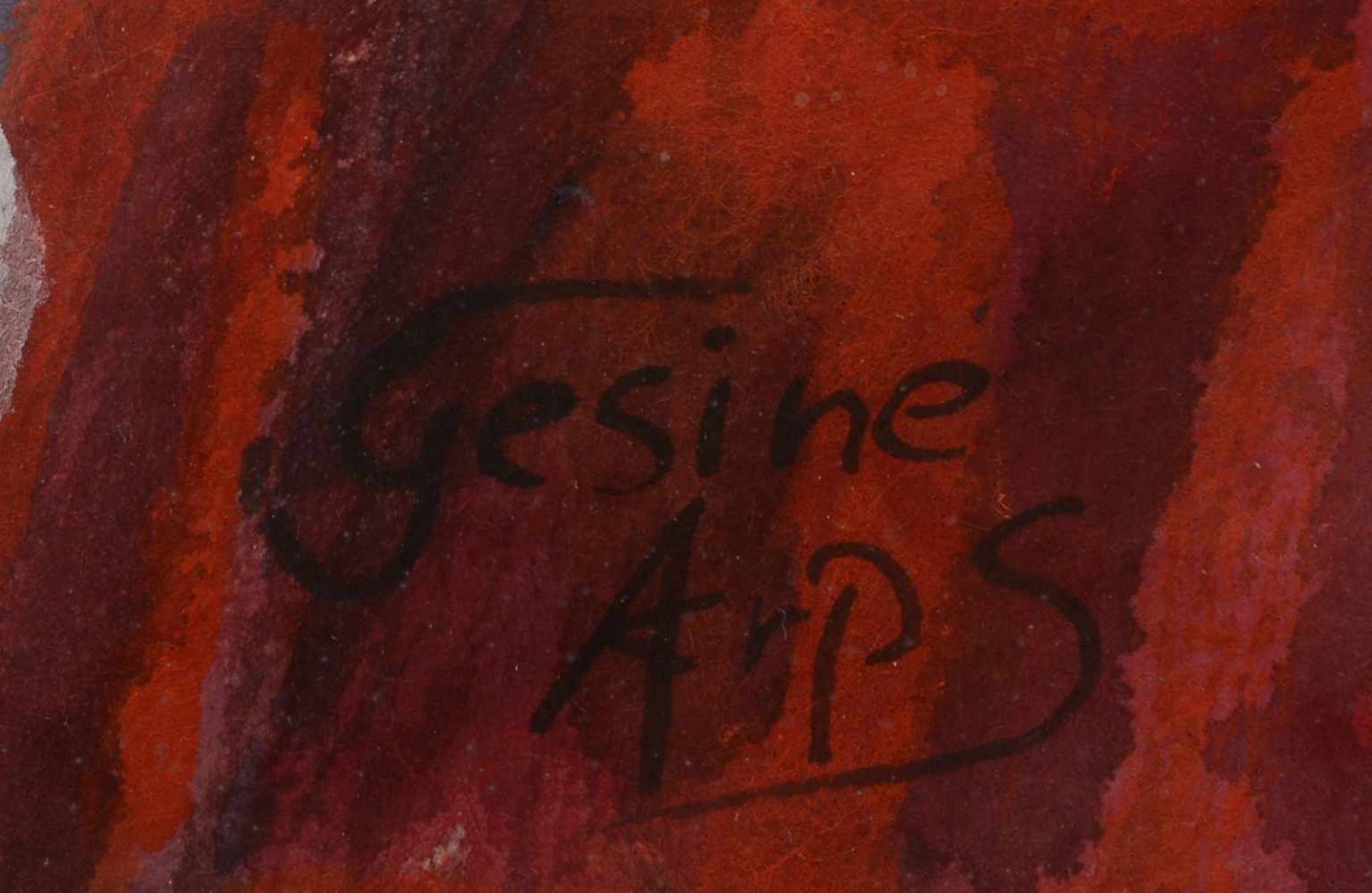 Arps, Gesine (*1964), 'Frauen im Blumenfeld', Aquarell, unten rechts signiert, hinter Glas - Image 2 of 2