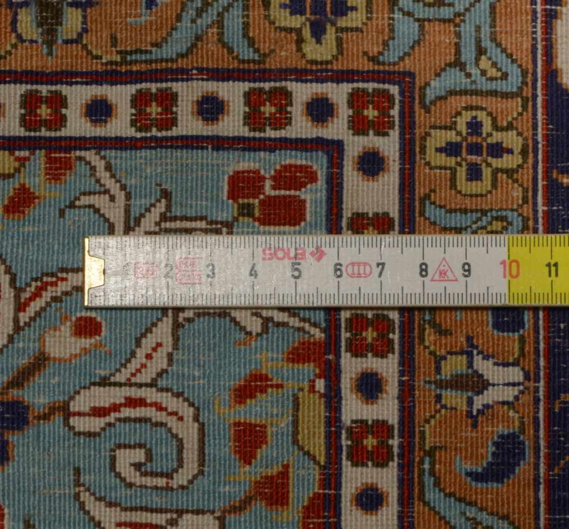 Hereke (China), Seide auf Seide, ca. 850.000 Knoten/qm, in gutem Zustand; Maße 175 x 124 cm - Bild 2 aus 2