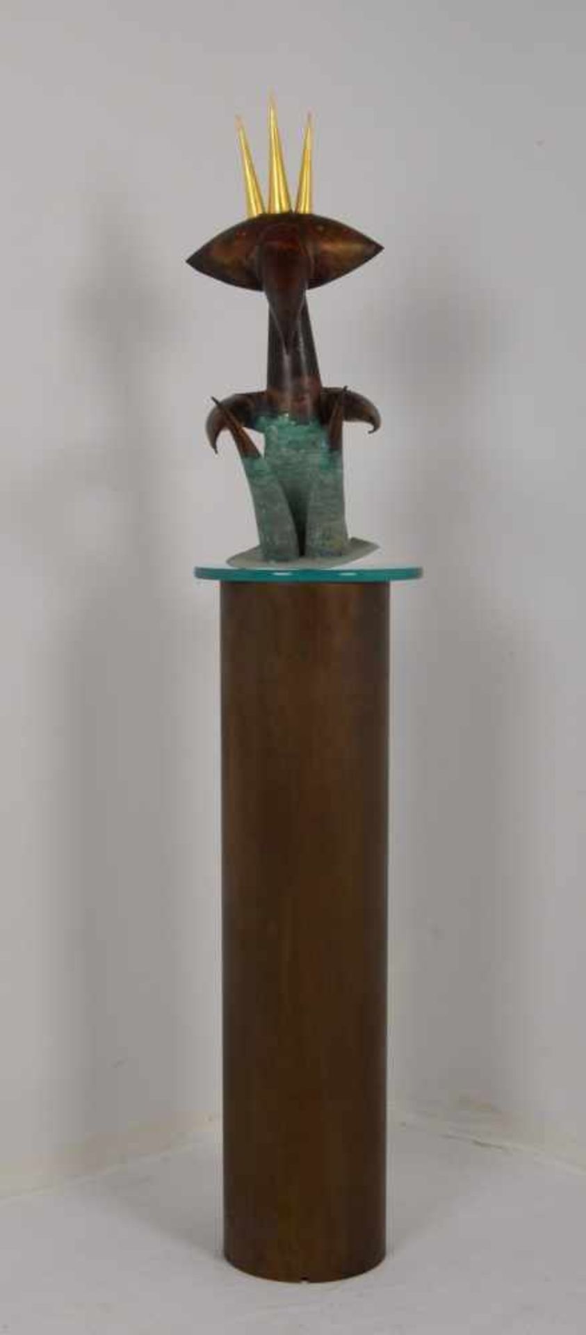 Ose, Reinhard, Kunstobjekt/Zimmerbrunnen (in Handarbeit gefertigt), 'Der kleine König', schwere