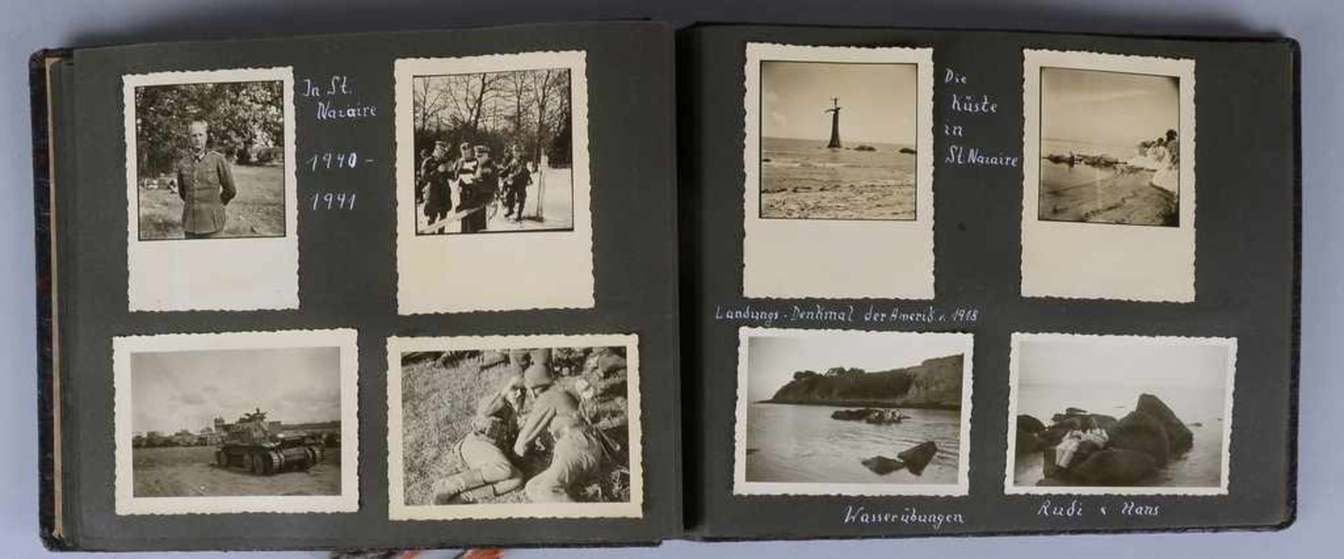 Fotografien, 'Kriegserinnerungen' (II. WK): viele Aufnahmen 'Frankreich', 'Italien', '