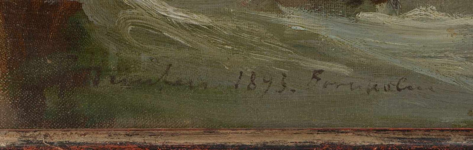 Hünten, Richard (1887 - 1952), 'Brandung auf Bornholm', Öl auf Malkarton/gerahmt, unten links - Bild 2 aus 2