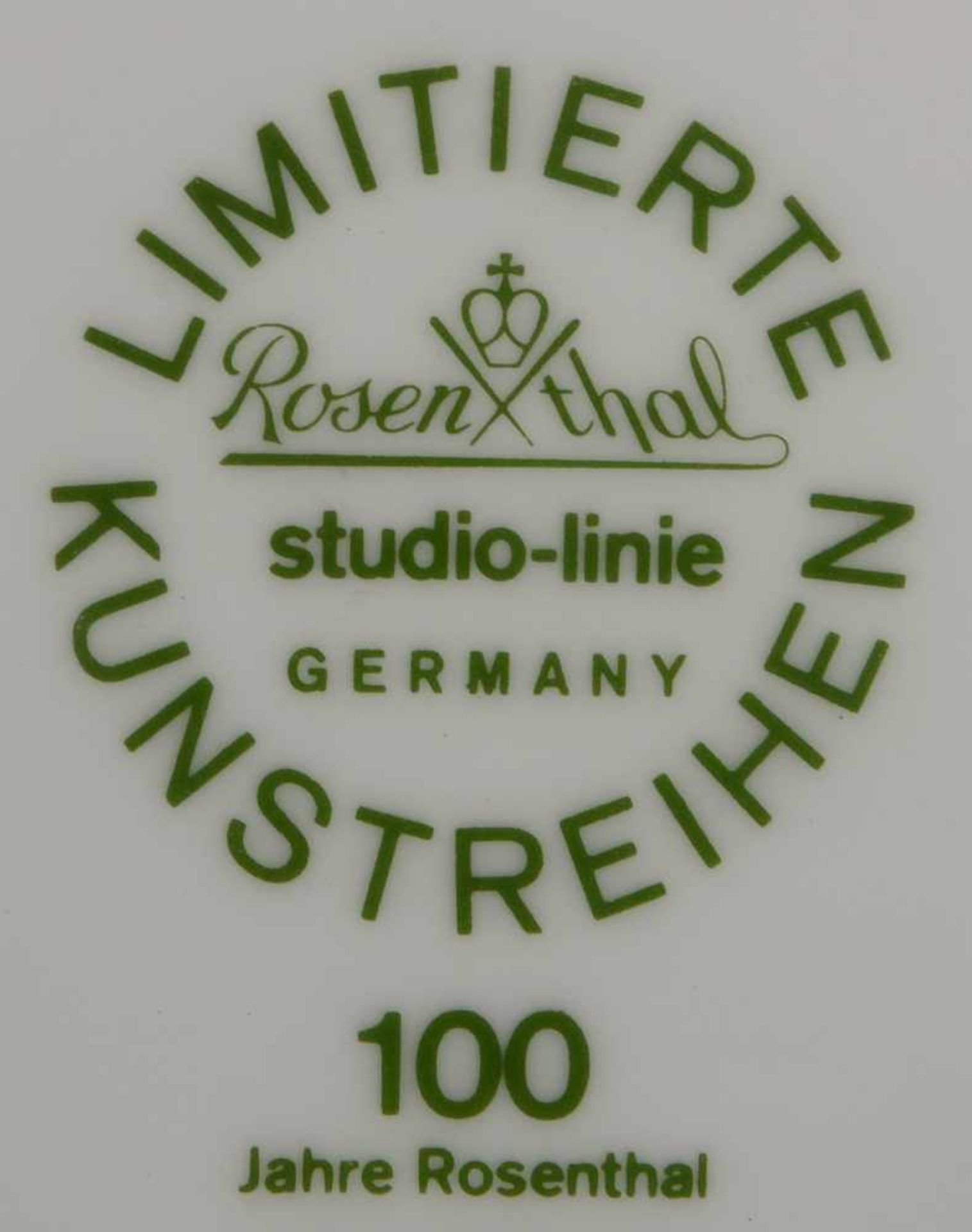 Rosenthal, kleine Sammlung Künstlerteller, Nr.'4', Nr.'8', Nr.'13', Nr.'15', Nr.'16', und Nr.'17', - Bild 2 aus 2