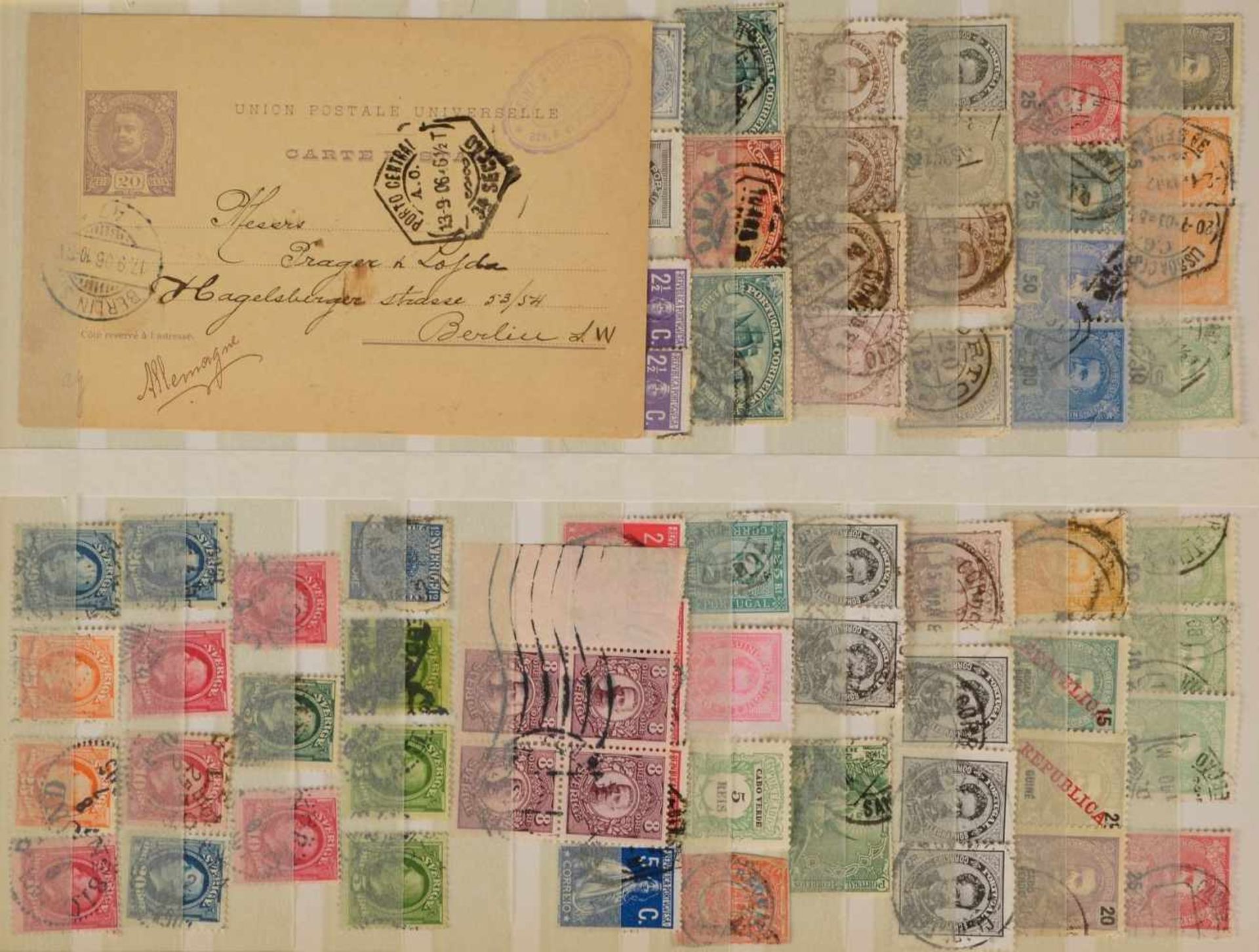 Briefmarkensammlung: 'Europa' - 'Übersee', in einer dicken blauschwarzen Schwarte gesammelt, 40 - Bild 2 aus 4